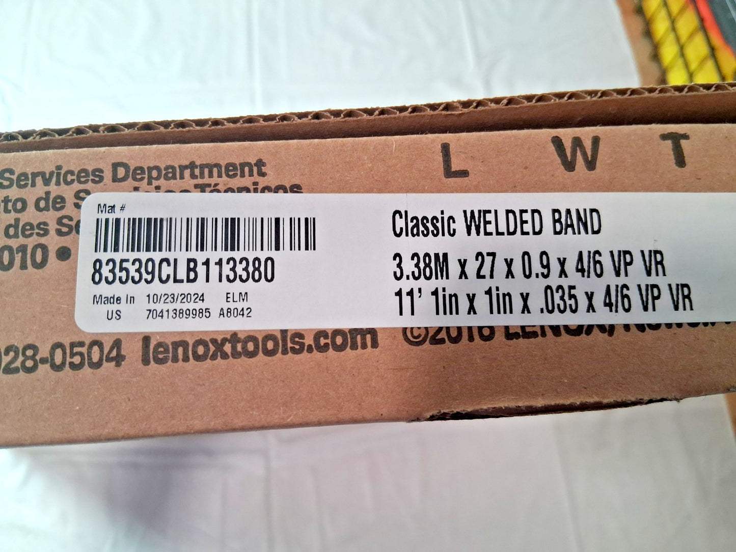 Lenox Welded Bandsaw Blade 11' 1 Long x 1" Wide x 4 to 6 TPI 83539CLB113380