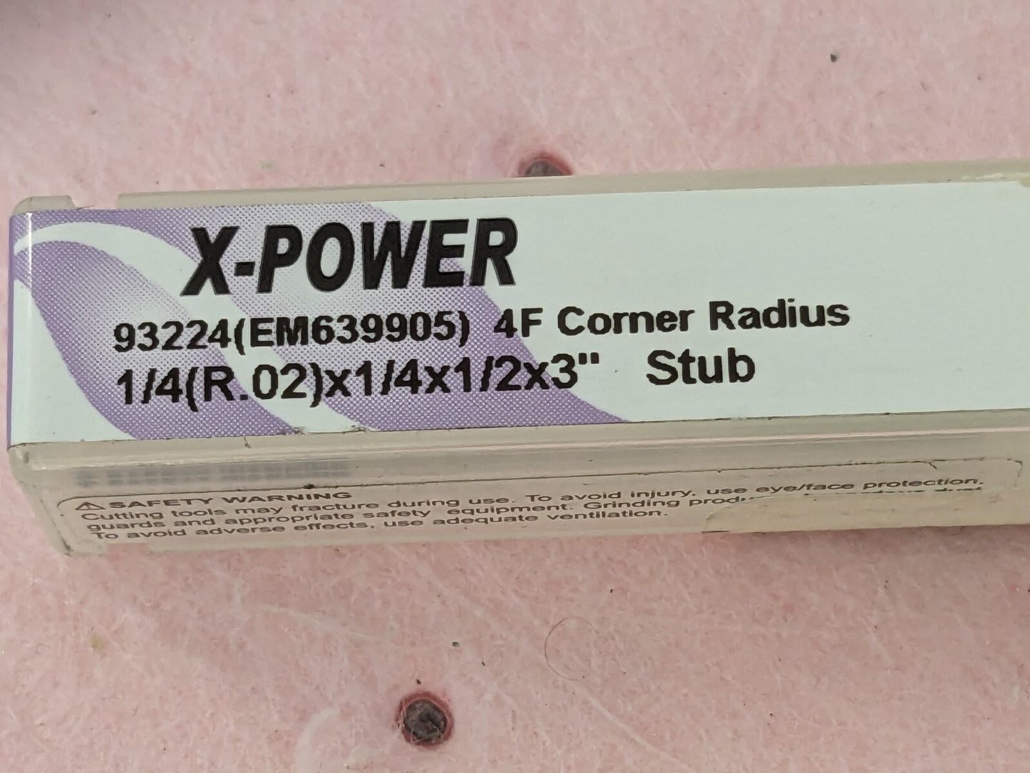 YG CARBIDE 4FL X-POWER end mill WITH CORNER RADIUS EM639905