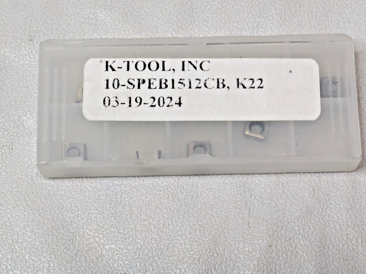 K-Tool Carbide Drilling Inserts 0.187"I.C. Square .082"T QTY 10 SPEB-1