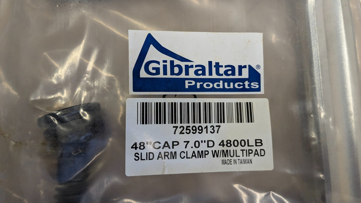Gibraltar Sliding Arm Bar Clamp  49.2031" Max Capacity   7.0000" Throat  SS125C
