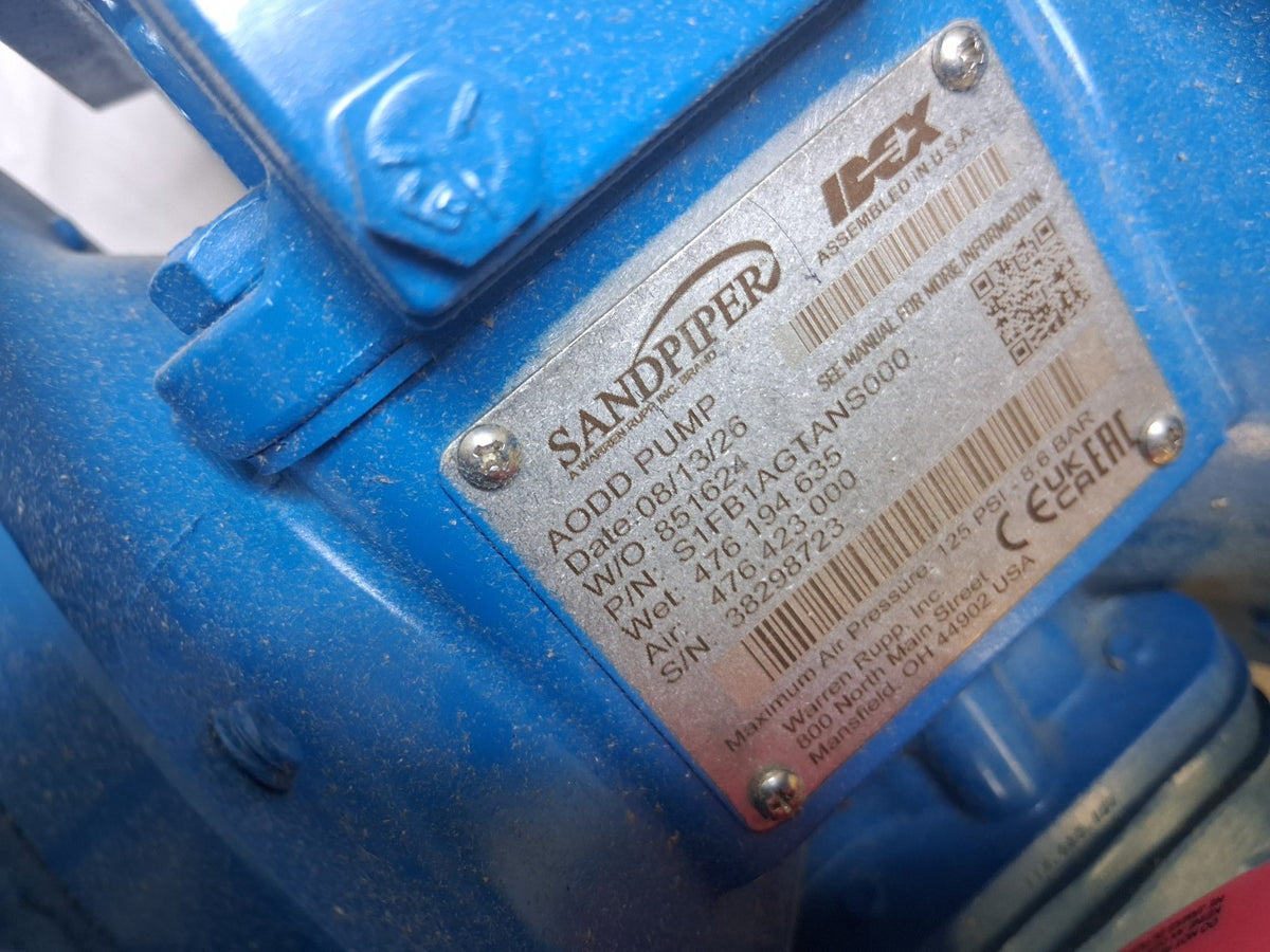SandPIPER Air-Operated Diaphragm Pump 1" NPT 45 GPM 125 psi S1FB1AGTANS000
