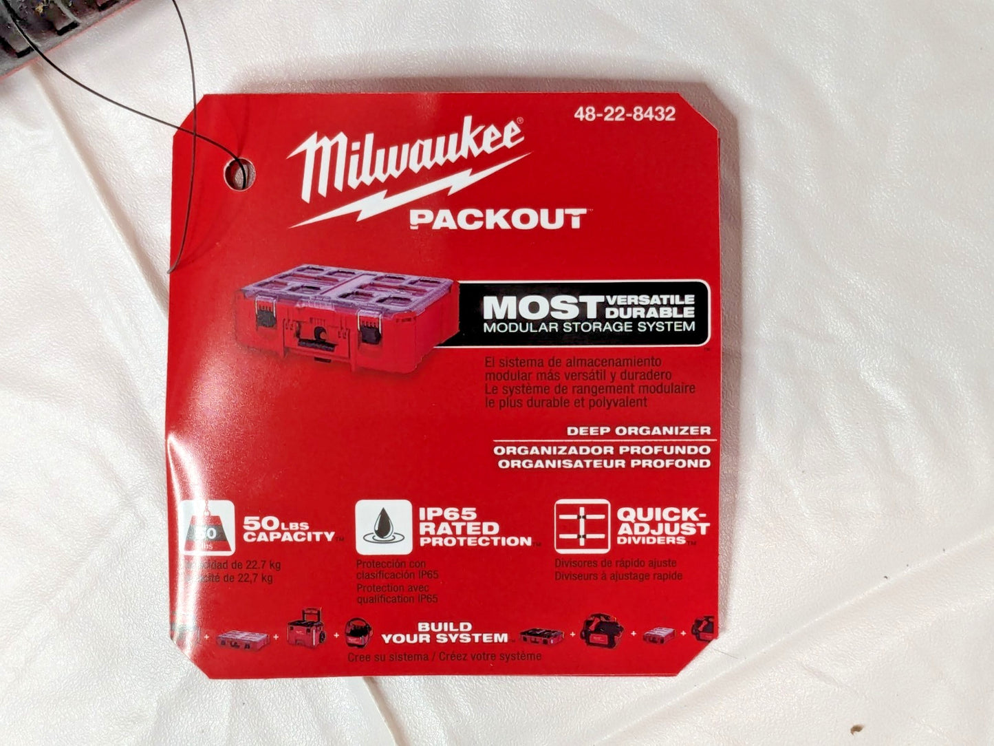Milwaukee PACKOUT Deep Organizer 50 LB Capacity 48-22-8432