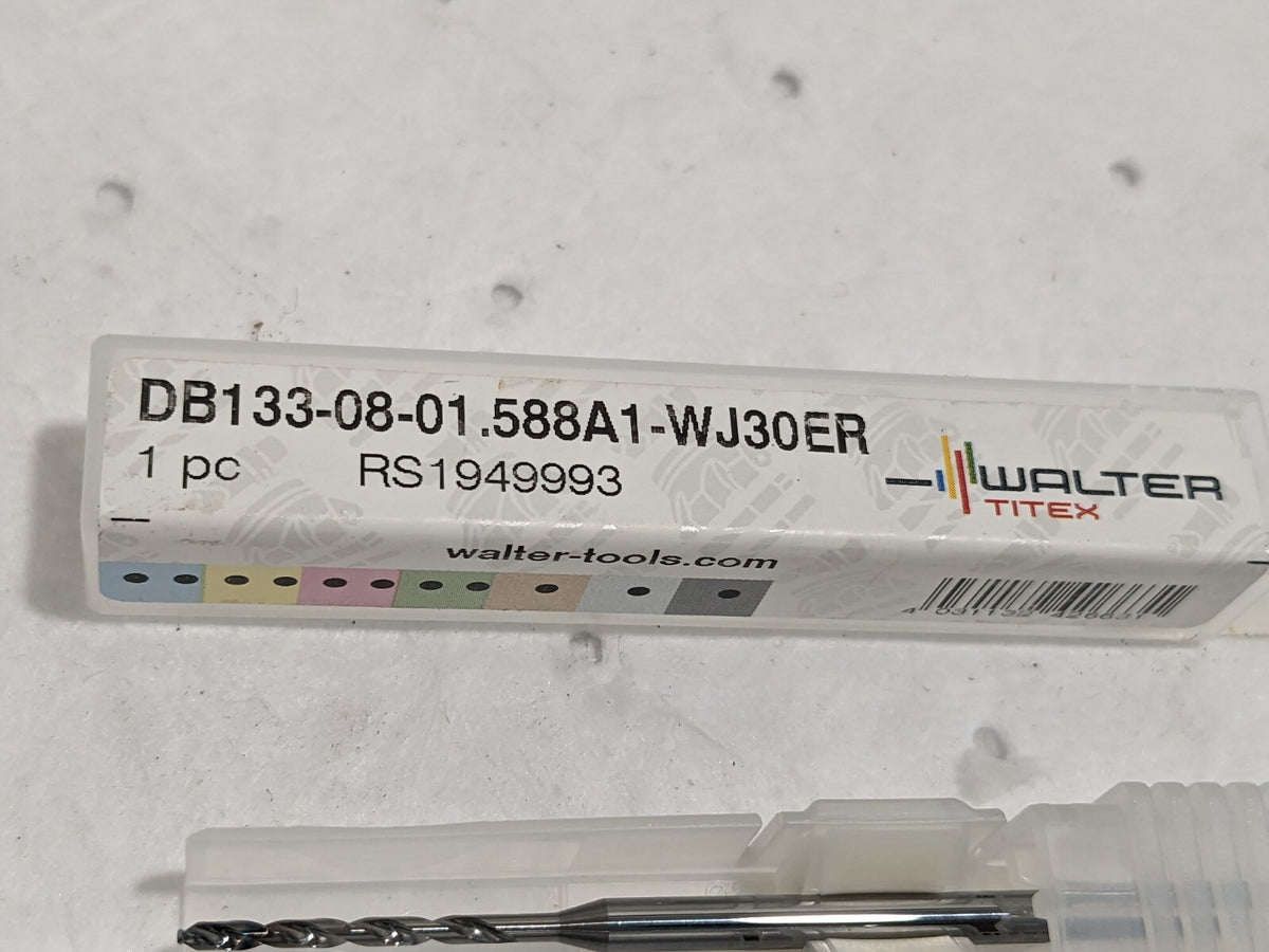 WALTER-TITEX Micro Drill Bit: 1/16" Solid Carbide 140 deg 7577887