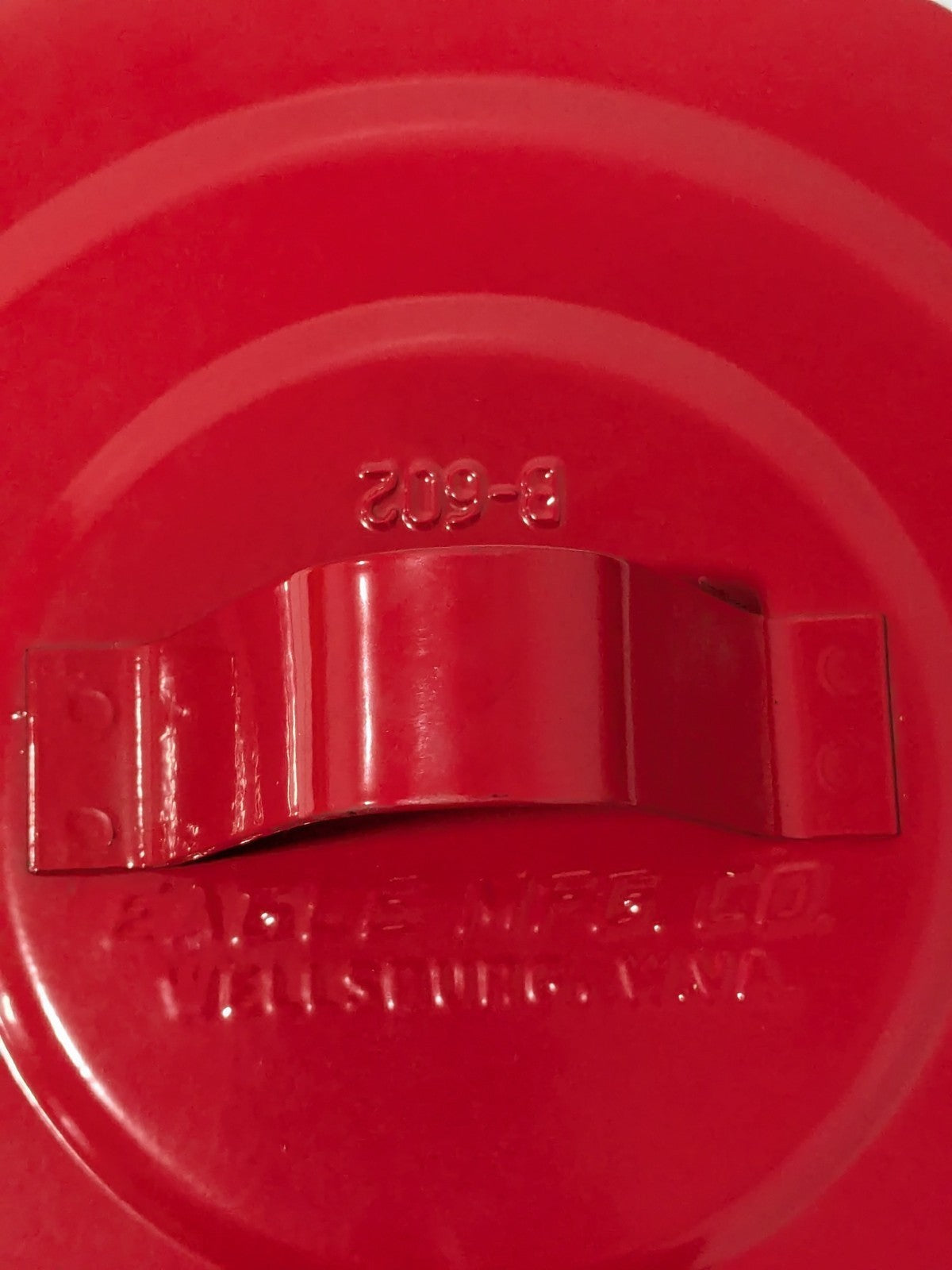 Eagle 2 Quart Capacity, Coated Steel, Red Bench Can B602