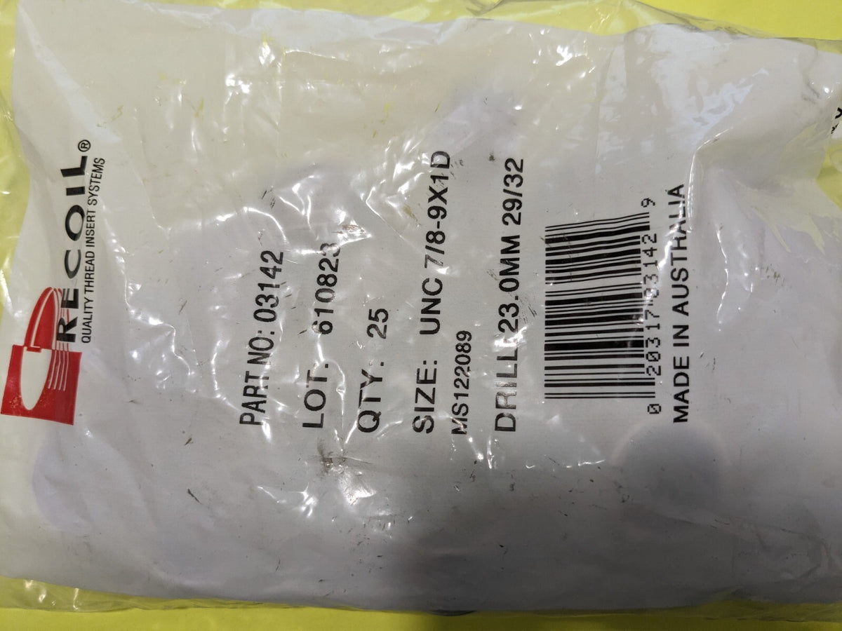 RECOIL Free Running Insert 25pk: 7/8-9, 0.875" OAL 03142