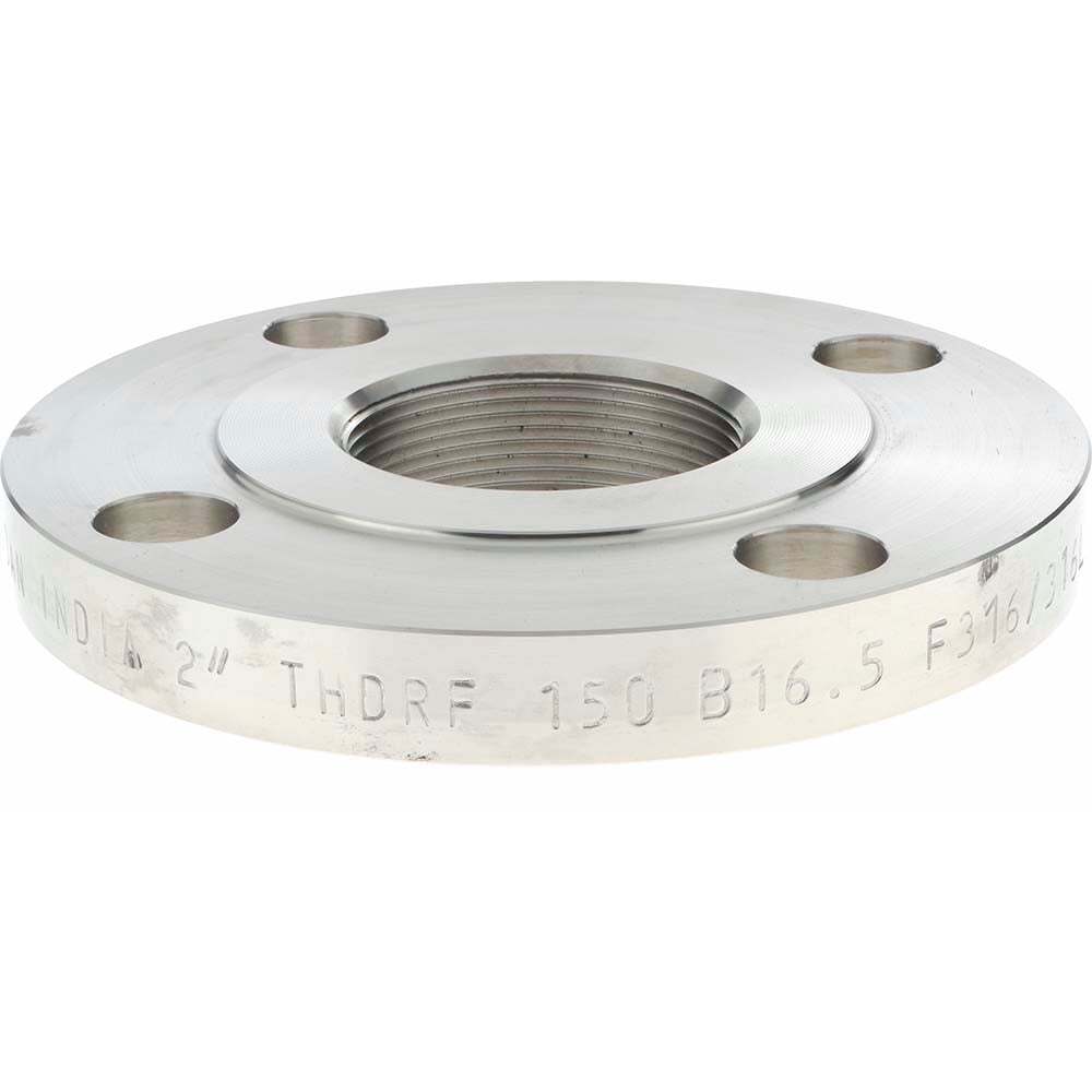 MERIT BRASS 2" Pipe, 6" OD, Stainless Steel, Threaded Pipe Flange A635