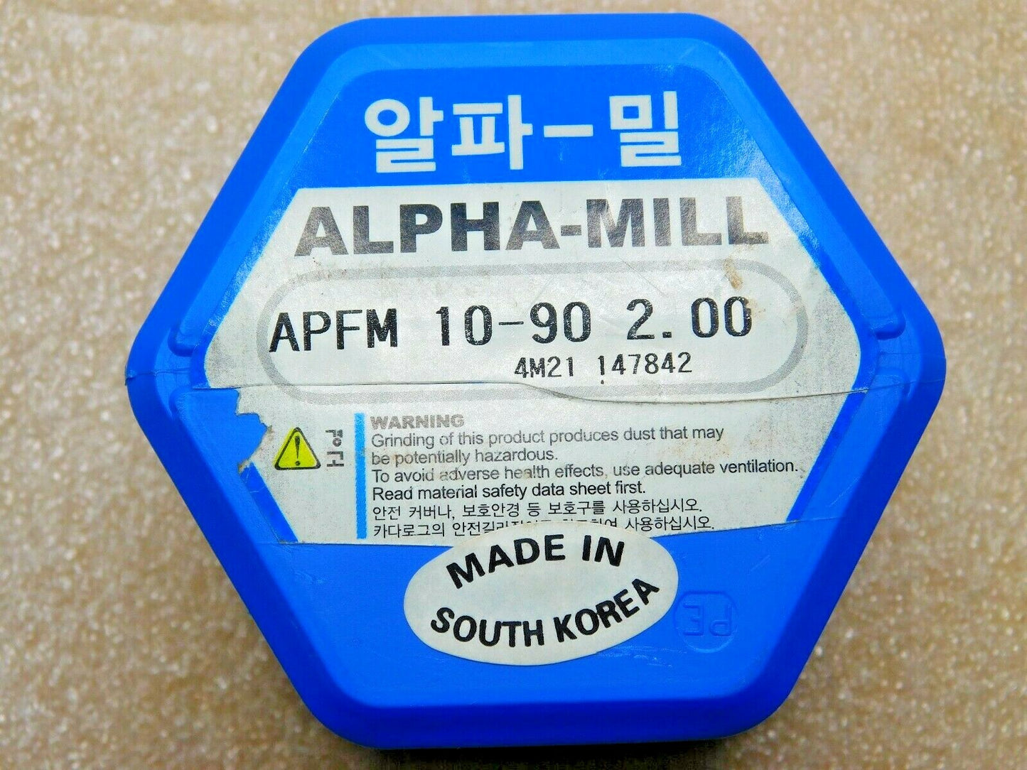 Alpha-Mill APFM Face Mill 2" Diam x 1-1/2" H x 3/4" Arbor 5T APFM