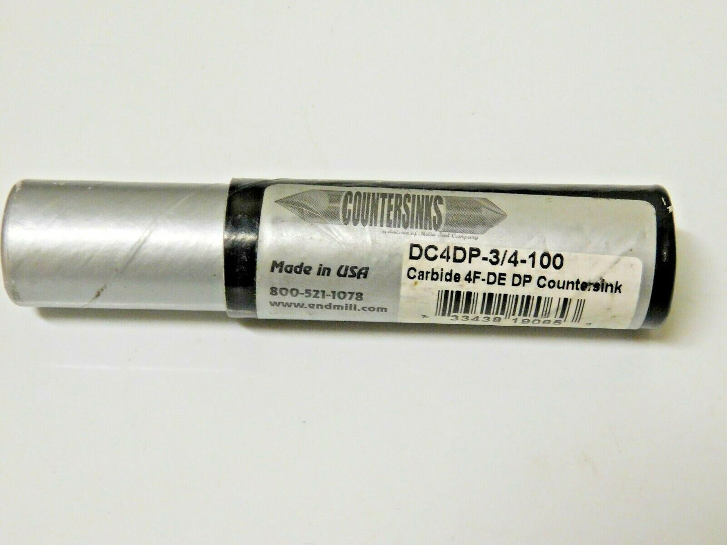 Melin Tool Double End Countersink Carbide 3/4" Diam x 100º 4FL DC4DP-3/4-10
