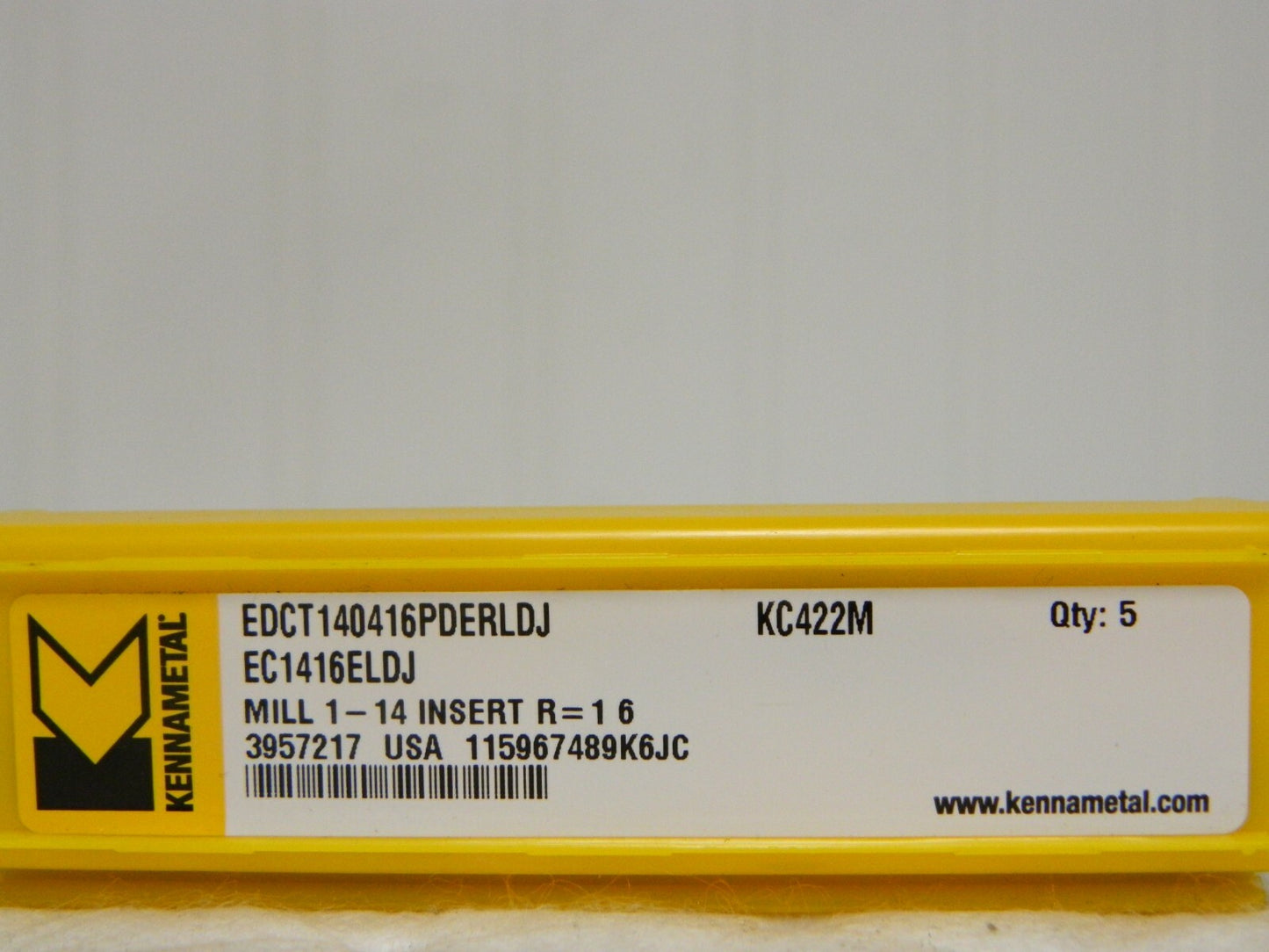 Kennametal Carbide Insert EC1416ELDJ KC422M QTY 5 3957217