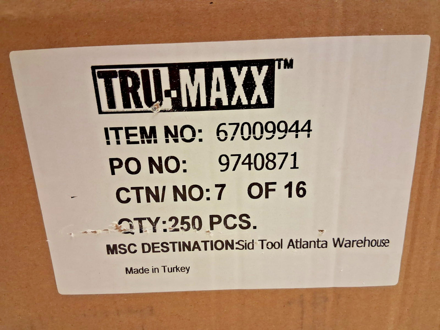 Tru-Maxx Sanding Sheets 250PCS 9" W x 11" OAL 220 Grit