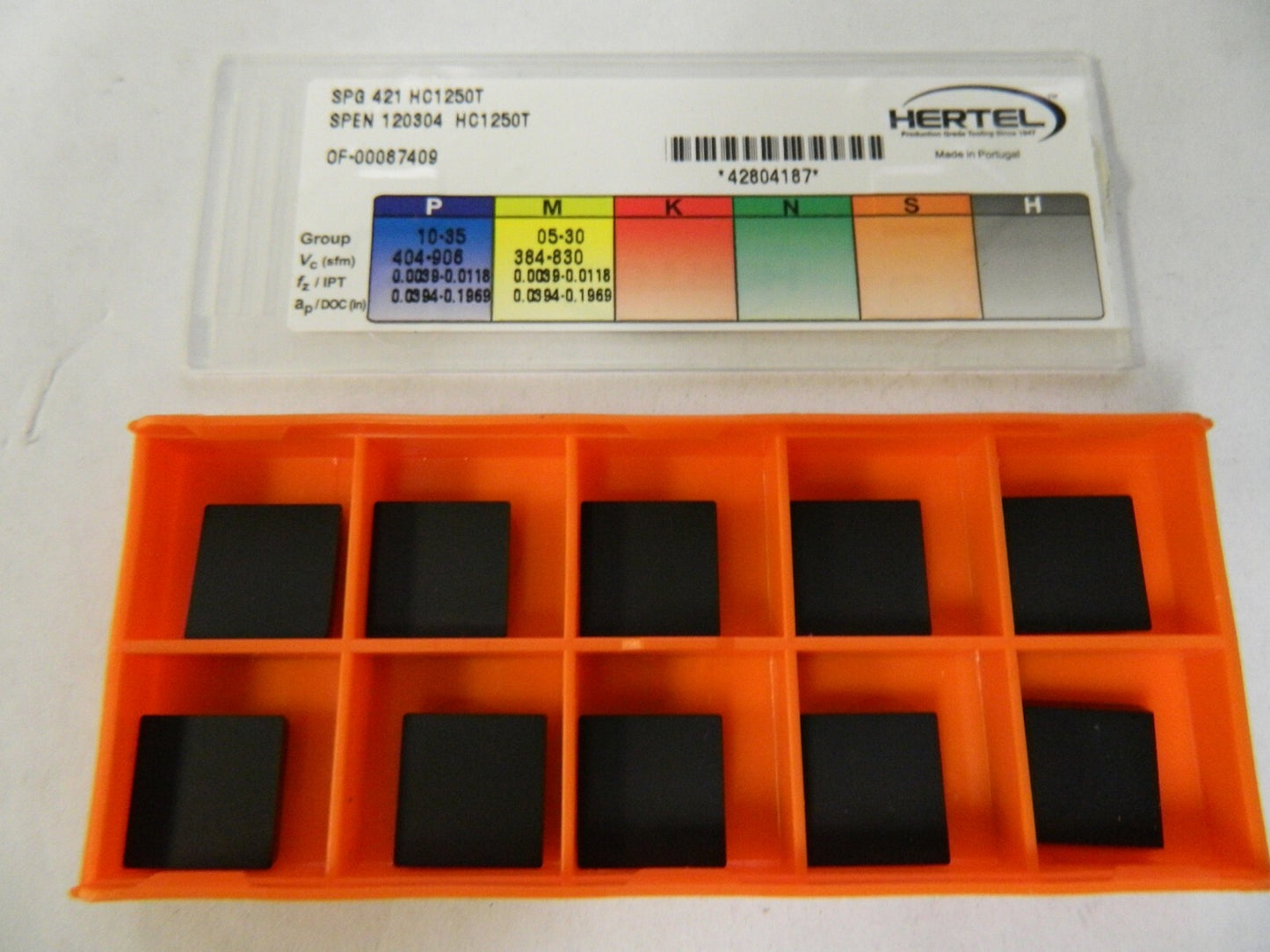 Hertel SPG421 1 Grade HC1250T Carbide Turning Insert QTY 10 42804187