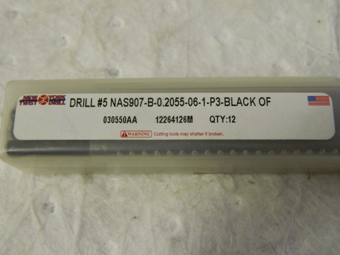 New York Twist Drill #5 NAS 907 Type B Aircraft Extension Drill 12 Pack 11035