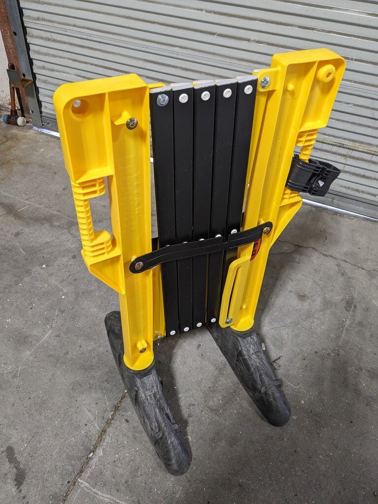 JSP SAFETY Barrier: 39" High Polyethylene Frame Black & Yellow KAZ110-005-330