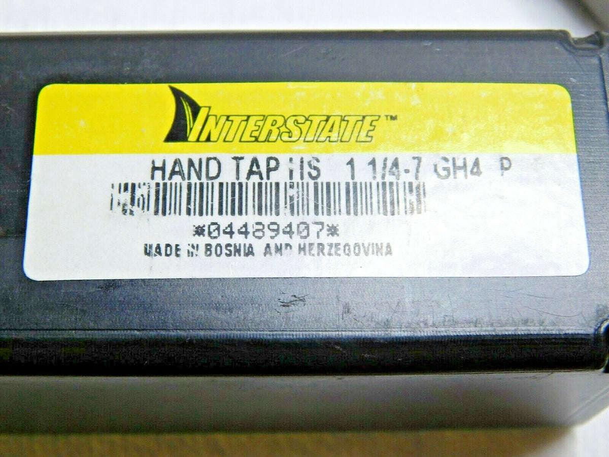Interstate Standard Hand Tap Straight Flute HSS RH 1-1/4 - 7 H4 4FL 04489407
