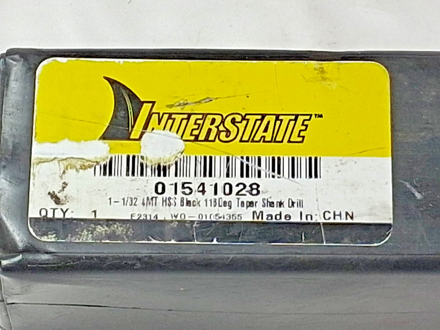 Interstate Taper Shank Drill Bit HSS 1-1/32" Dia 4MT 118 ° Point 01541028