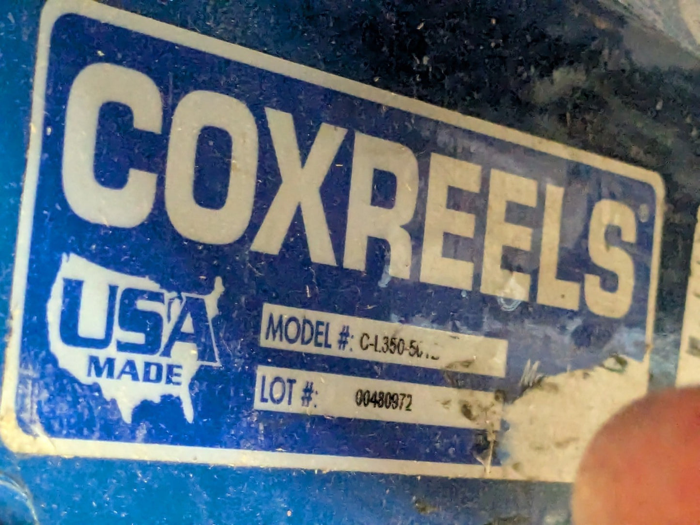 CoxReels Spring Return Combo Air Hose / Power Cord Reel 50 FT. Parts / Repair