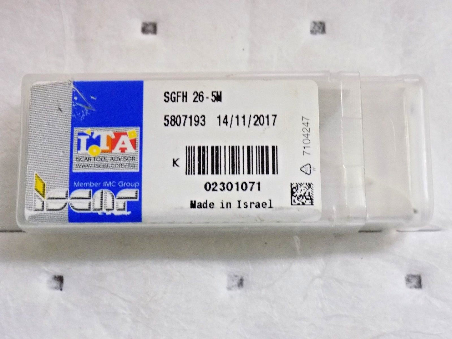 Iscar Single End Indexable Cutoff Blade 26mm H x 4mm W x 63mm OAL 2301071