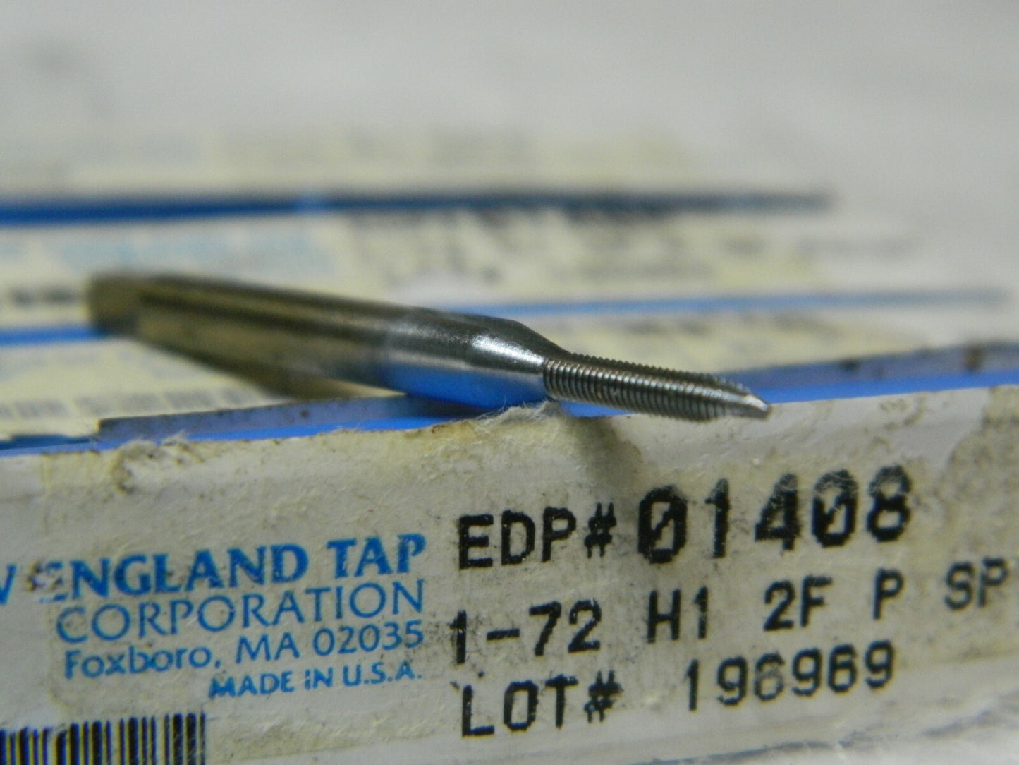 New England Tap Spiral Point Taps 1-72 UNF 2FL H1 Chrome Coated Qty 4 01408