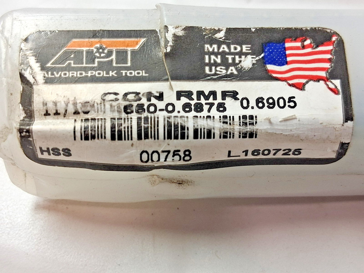 Alvord Polk Construction Reamer HSS 11/16" Dia 1/2" Shank Dia 00758