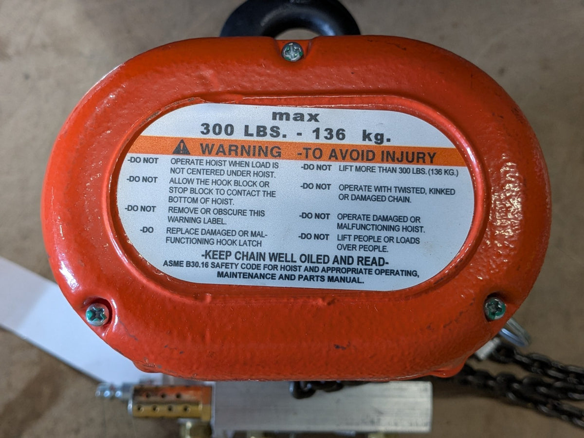 CM ShopAir Air-Powered Chain Hoist 300 Lb. Cap 10 Ft. Max. Lift PARTS / REPAIR