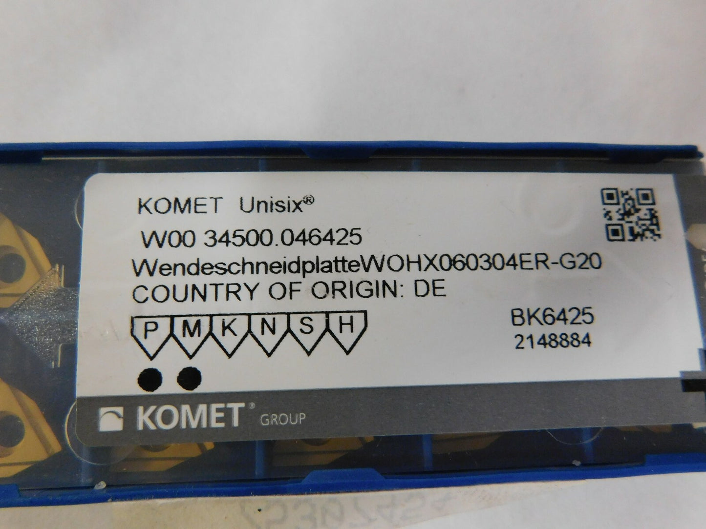 Komet WOHX060304ERG20 BK6425 Carbide Drilling Inserts QTY 10 W0034500046425