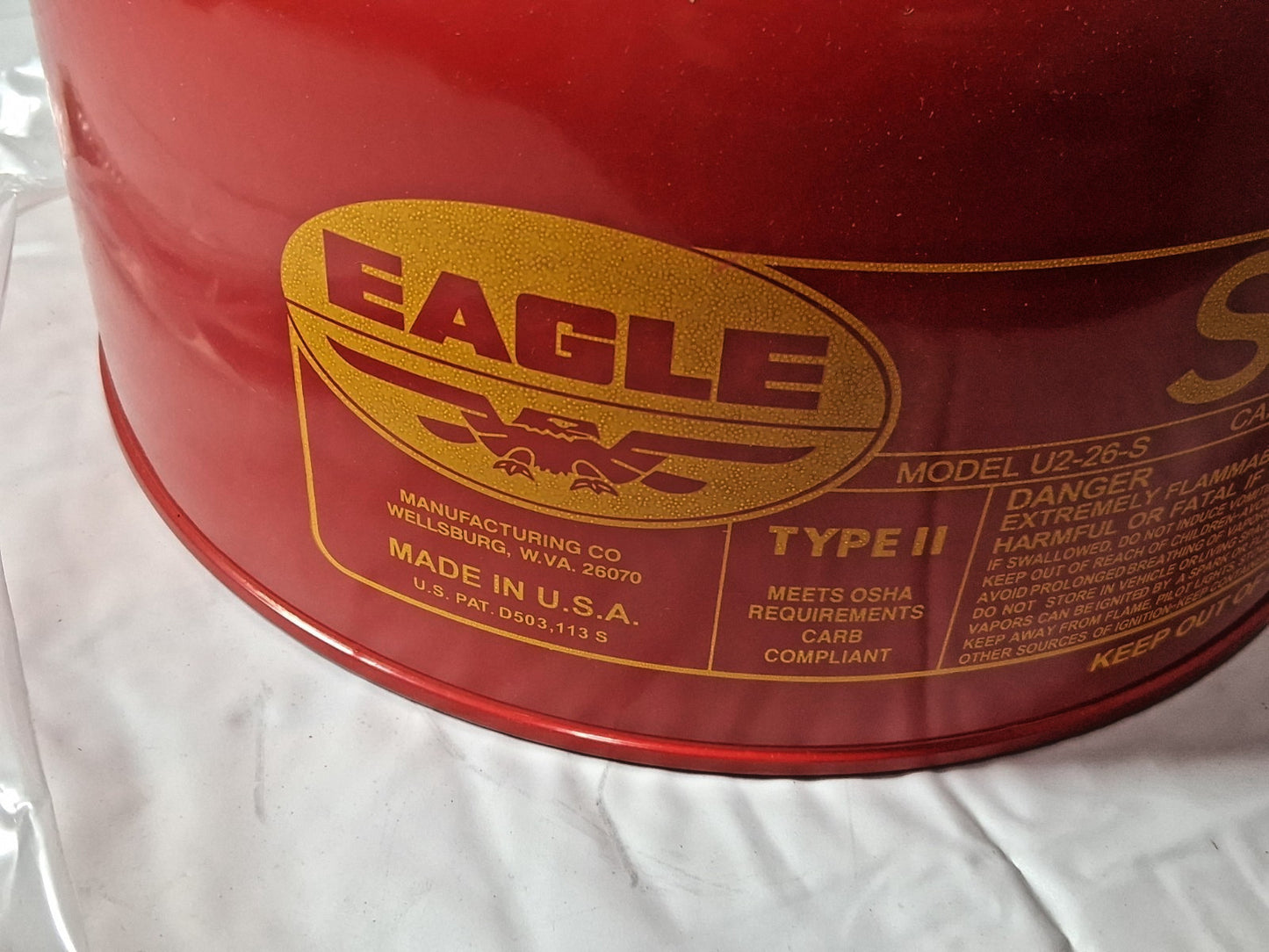 Eagle Steel Saftey Can 2.5gal U226S