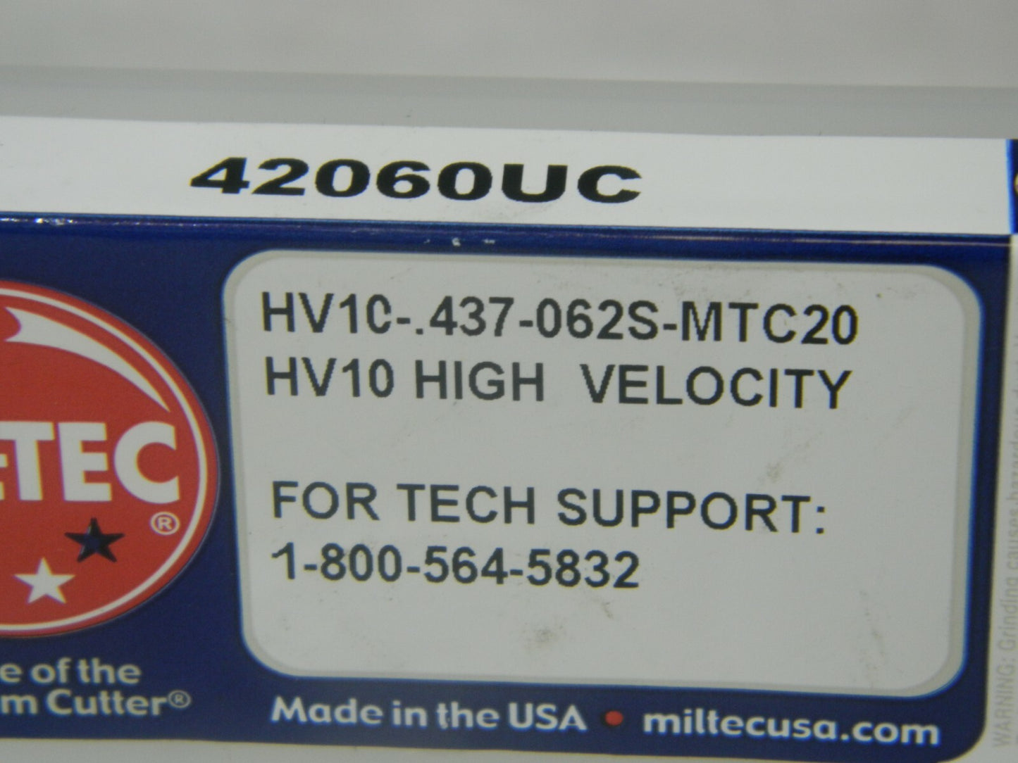 MilTec Carbide Milling Insert 0.62"R x 7/16"W HV10-.437-062S-MTC20 Qty