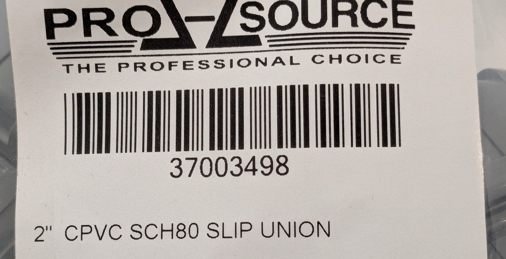 PRO-SOURCE 2" CPVC Plastic Pipe Union w/EPDM O-Ring 37003498