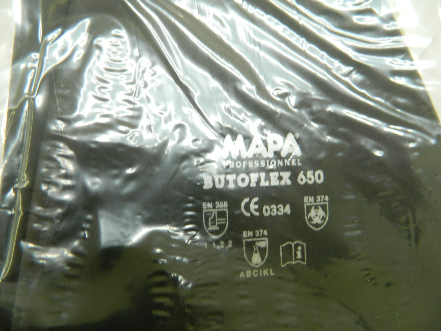 MAPA 650 BUTOFLEX Chemical Resistant Waterproof Gloves Size 7 Qty 2 Pairs 650317
