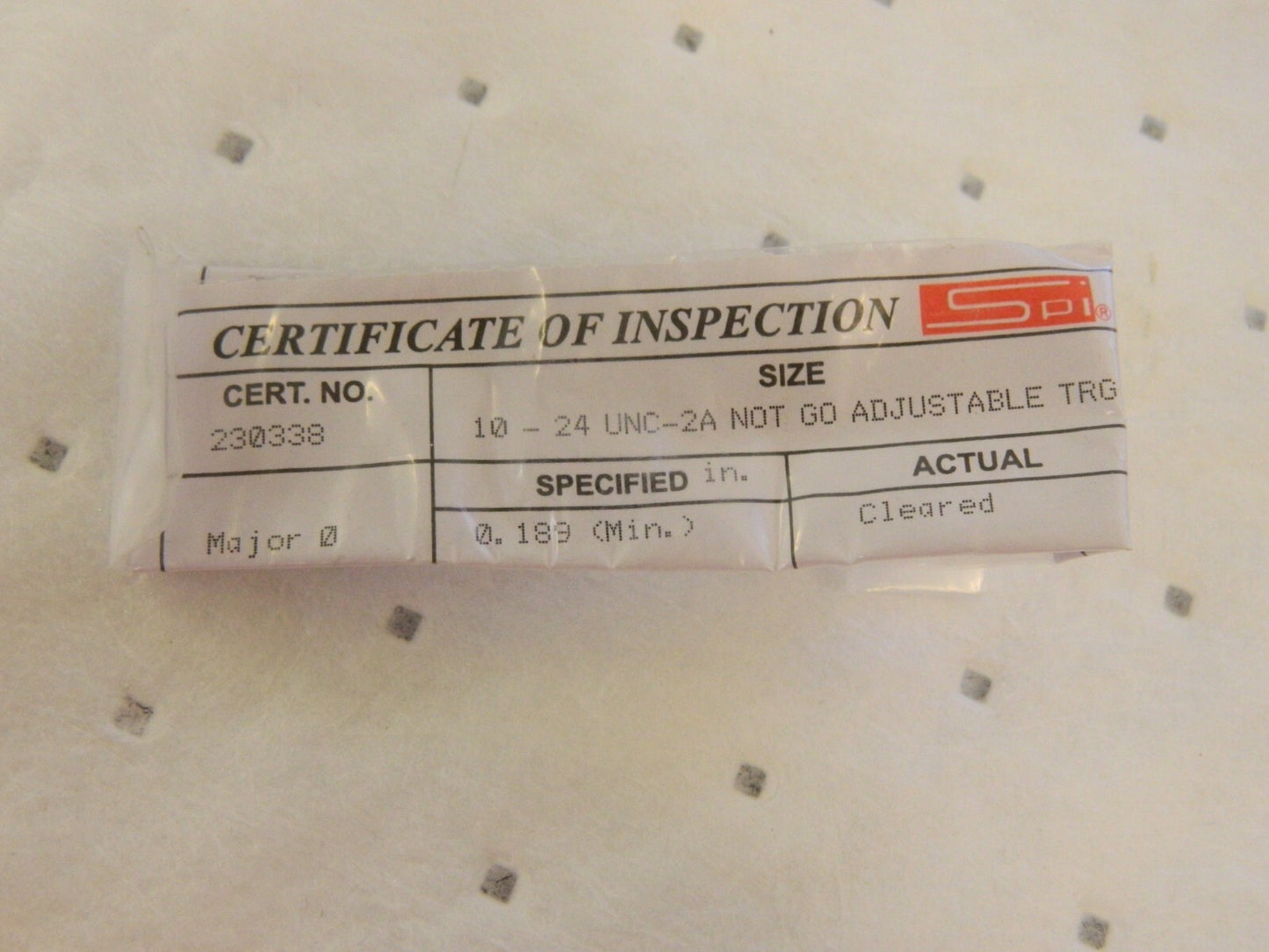 SPI Threaded Ring Gage: #10-24 Thread, Class 2A No Go 23-143-1