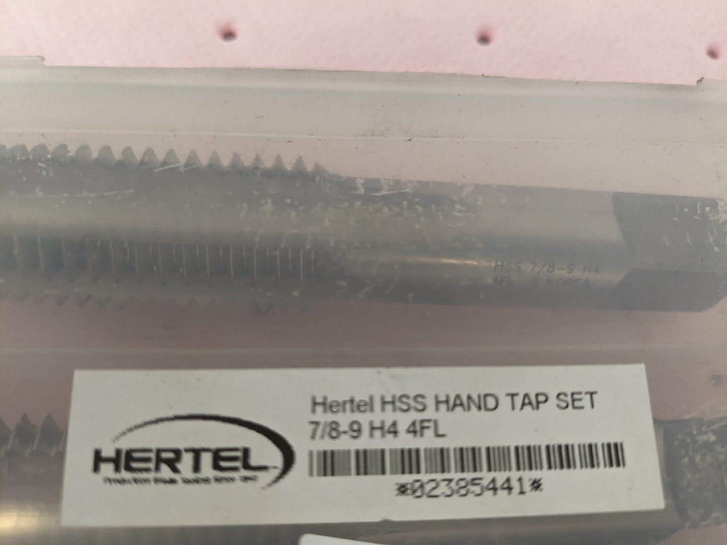 HERTEL Tap Set: 7/8-9 UNC, 4 Flute hss Bright Finish K008939AS