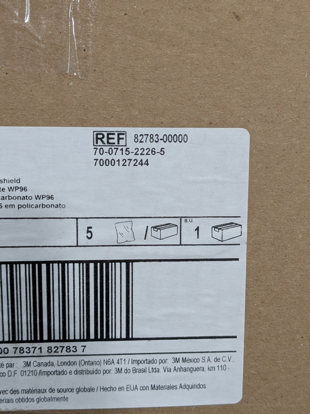 3M Face Shield & Headgear: Chemical Splash & Debris Qty 3 7000127244