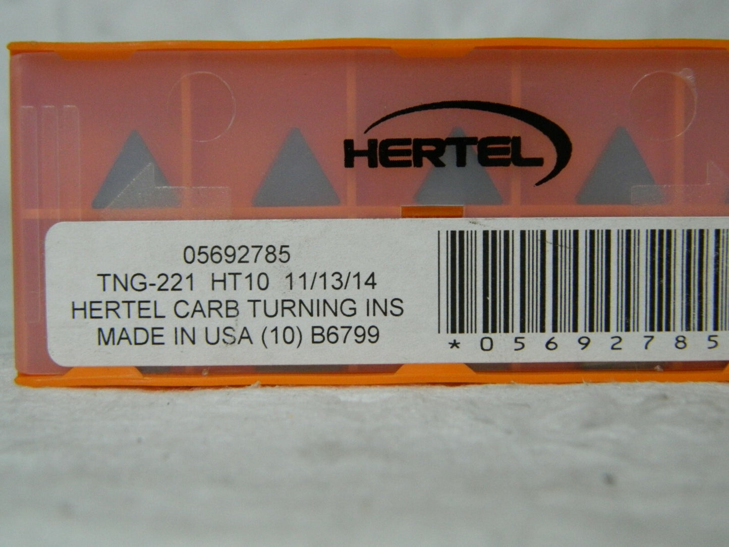 Hertel Carbide Turning Insert TNG221 Grade HT10 90° Triangle Qty 10 05692785