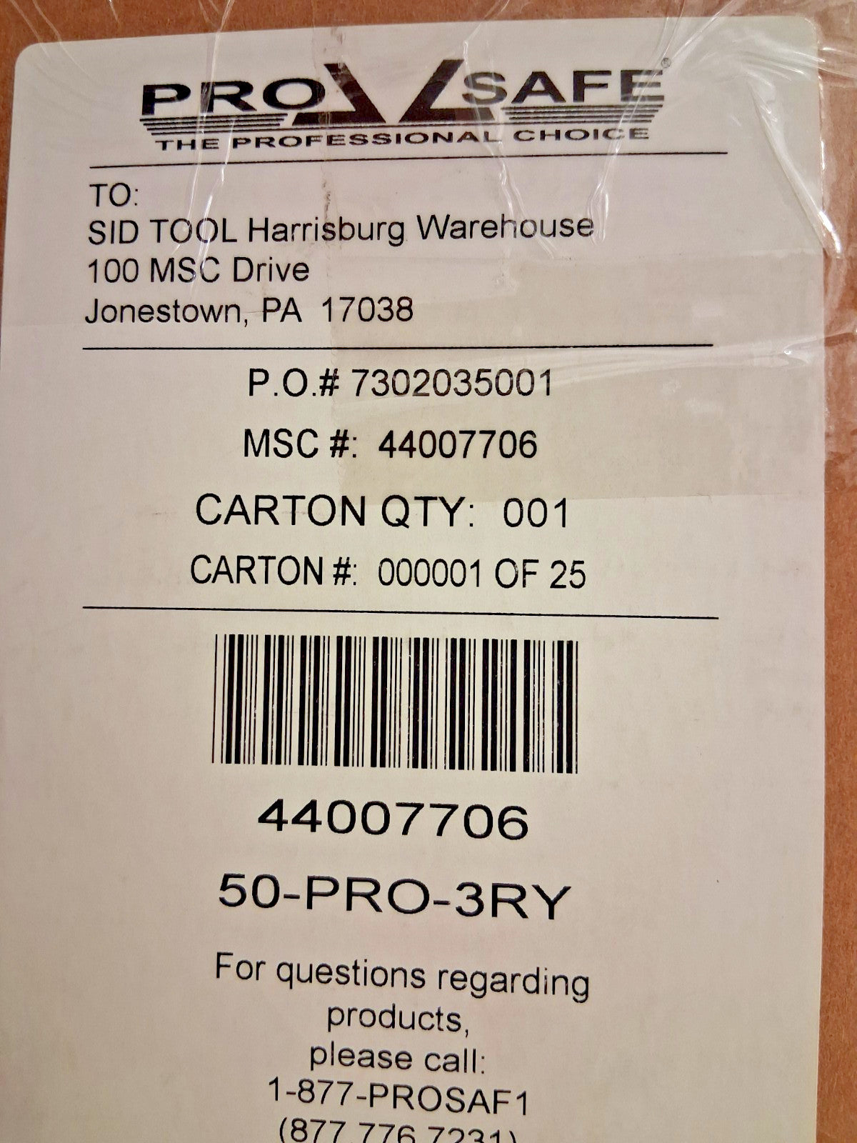 Pro-Safe Vinyl Floor & Aisle Marking Tape 3" Wide 100ft Long 50-PRO-3RY