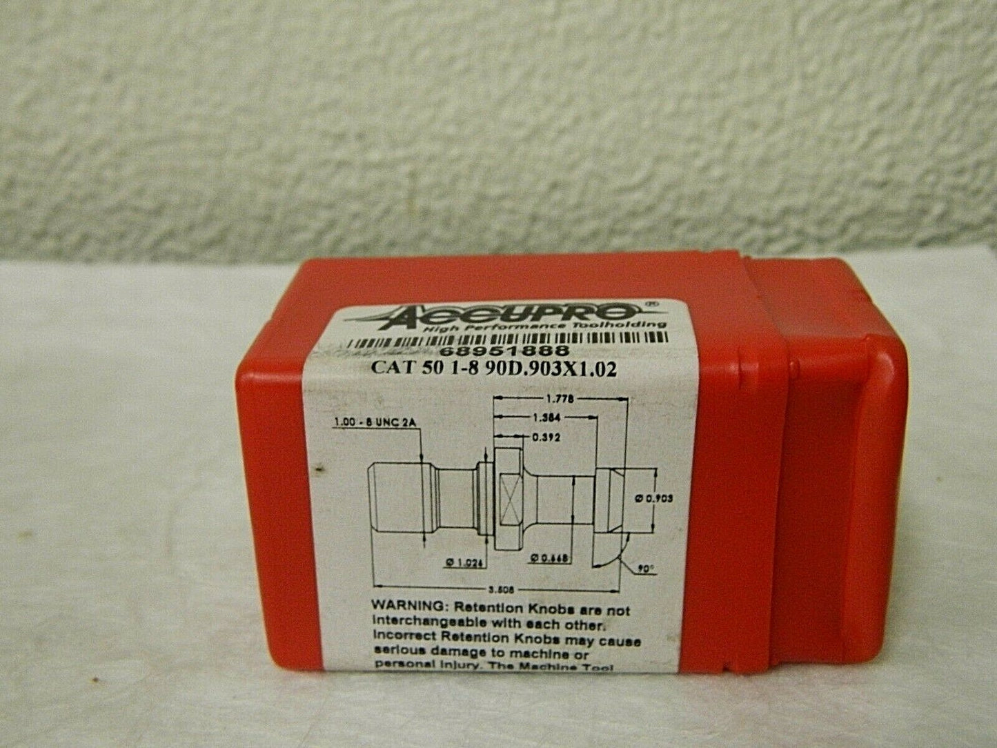 Accupro High Torque Retention Knob Taper Size CAT50 68951888