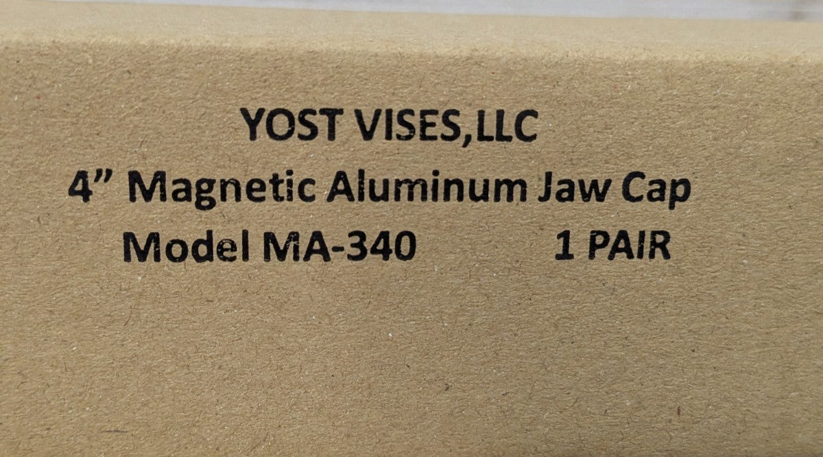 Yost Aluminum 4" Magnetic Vise Jaw Caps 1 Pair MA-340