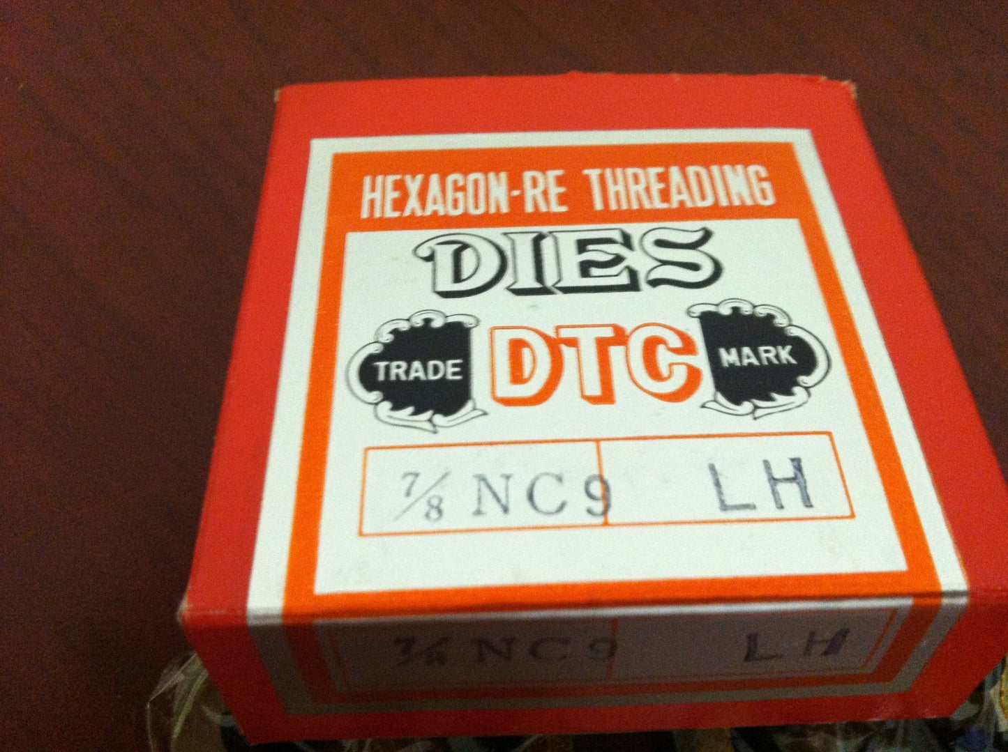 DTC 7/8"-14 NF Left Hand Carbon Steel Hexagon Re-Threading Dies QTY 2 03886801