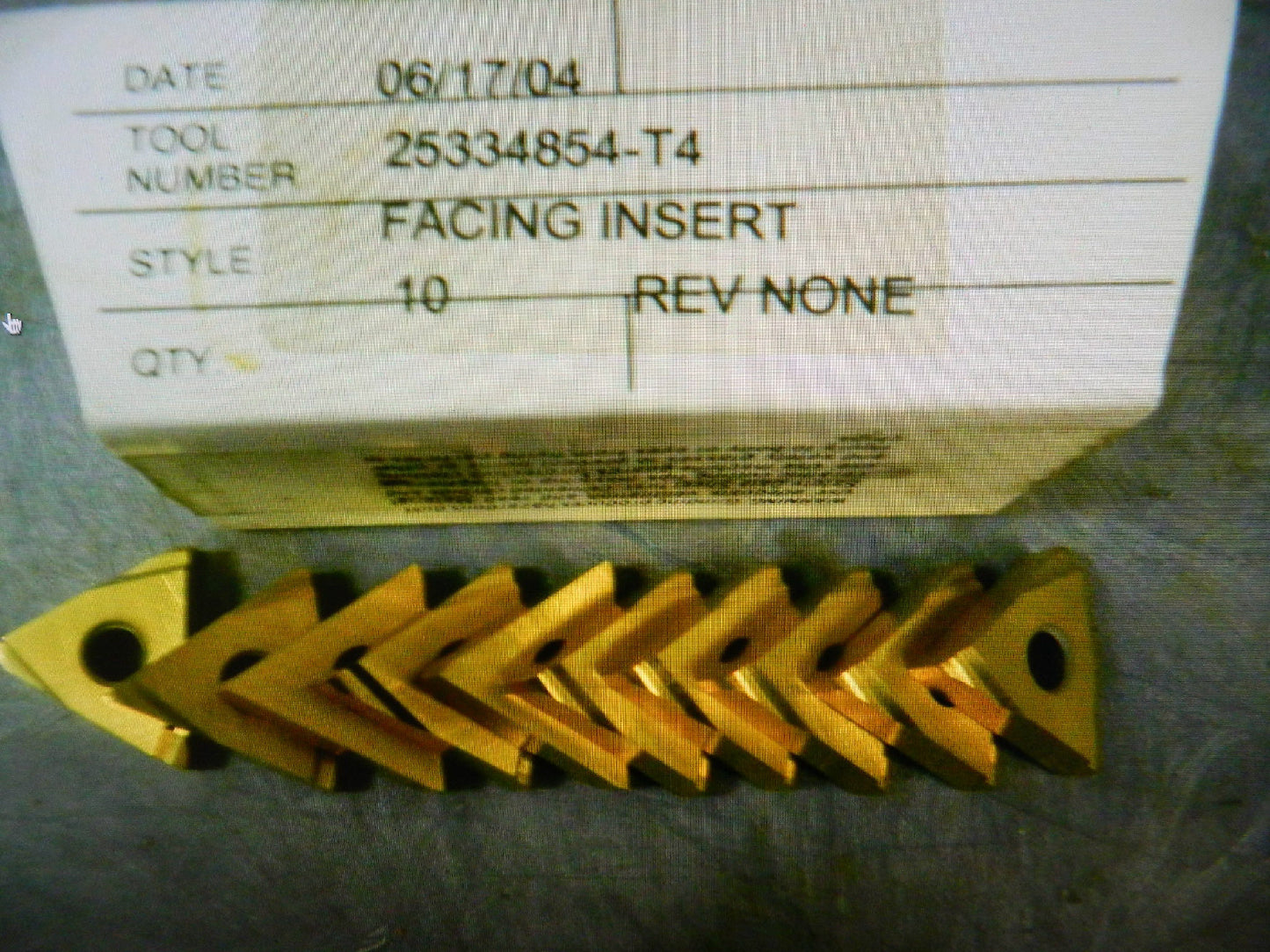 Apollo Precision cutting Carbide Facing Inserts Qty. 10 25334854-T4