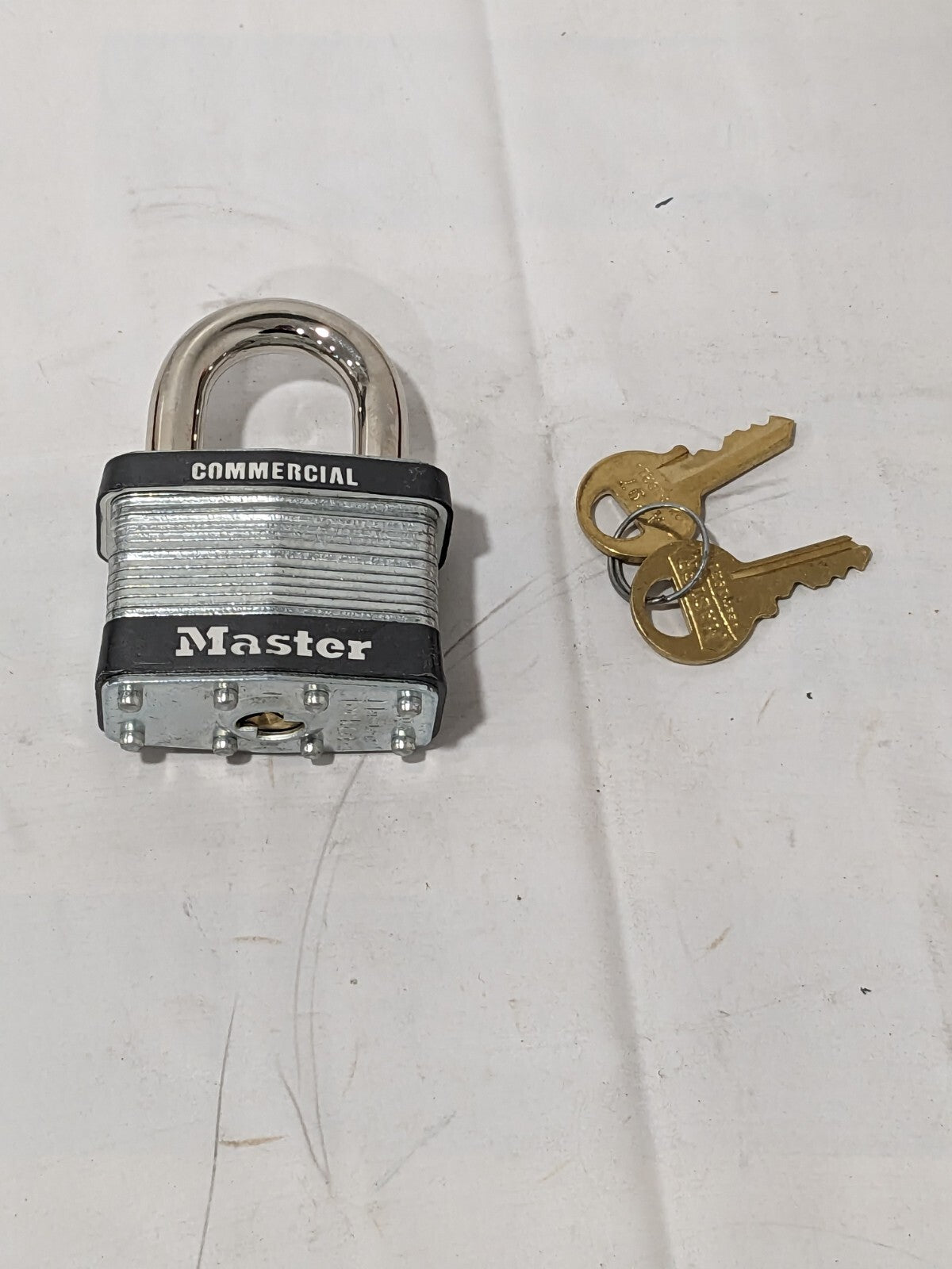 Master Lock Padlock: Laminated Steel, Keyed Different, 2" Wide Qty 2 #5