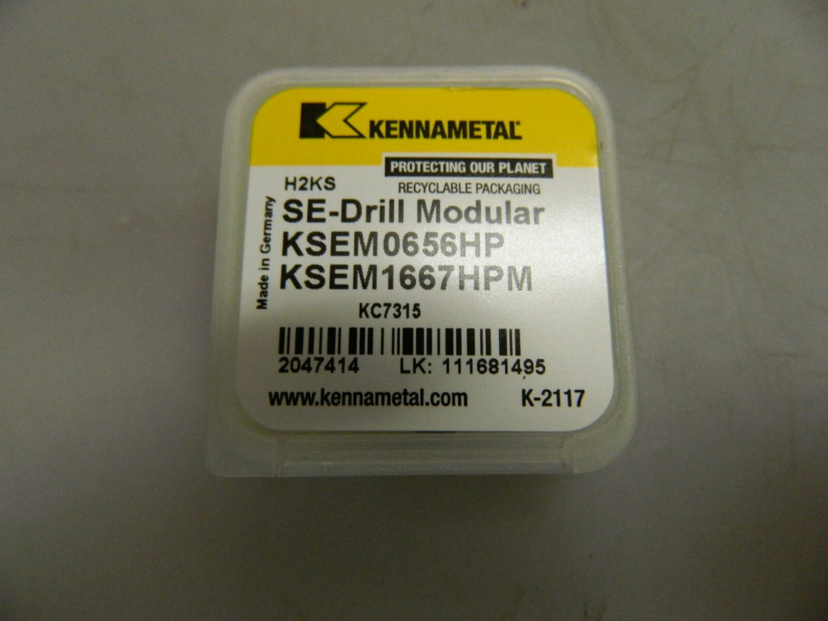 Kennametal Replaceable Drill Tip Series KSEM 0.8437" Dia 2047427