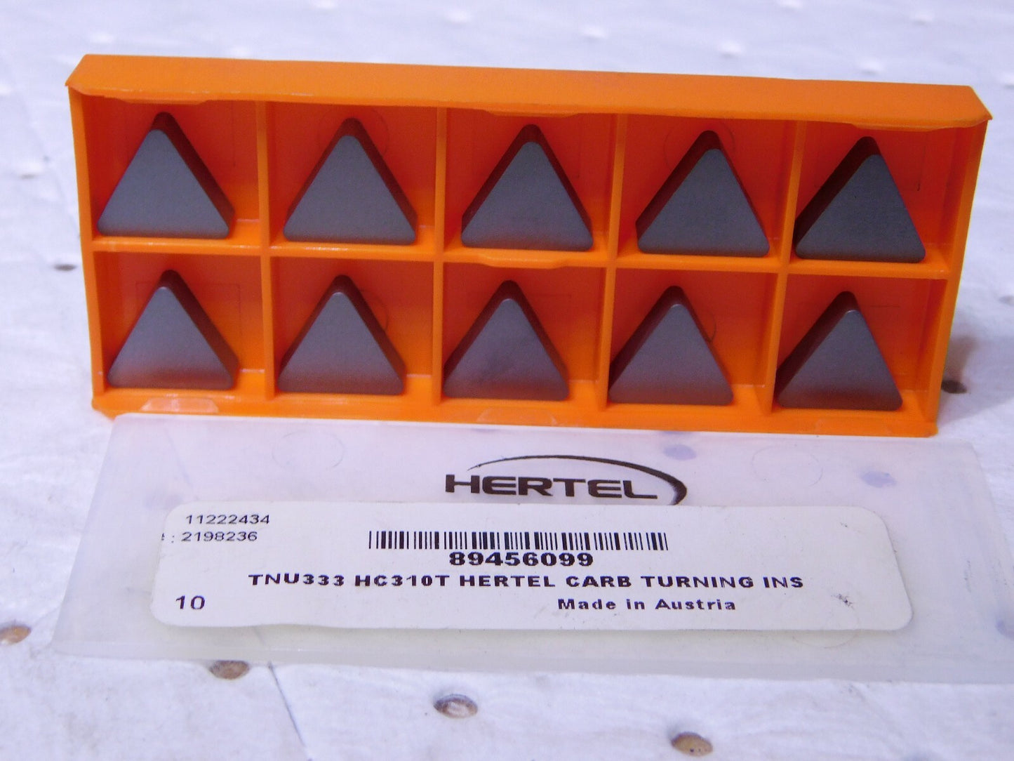 Hertel Carbide Turning Inserts WNMG-TNU333 Grade-HC310T Qty-10 11222434