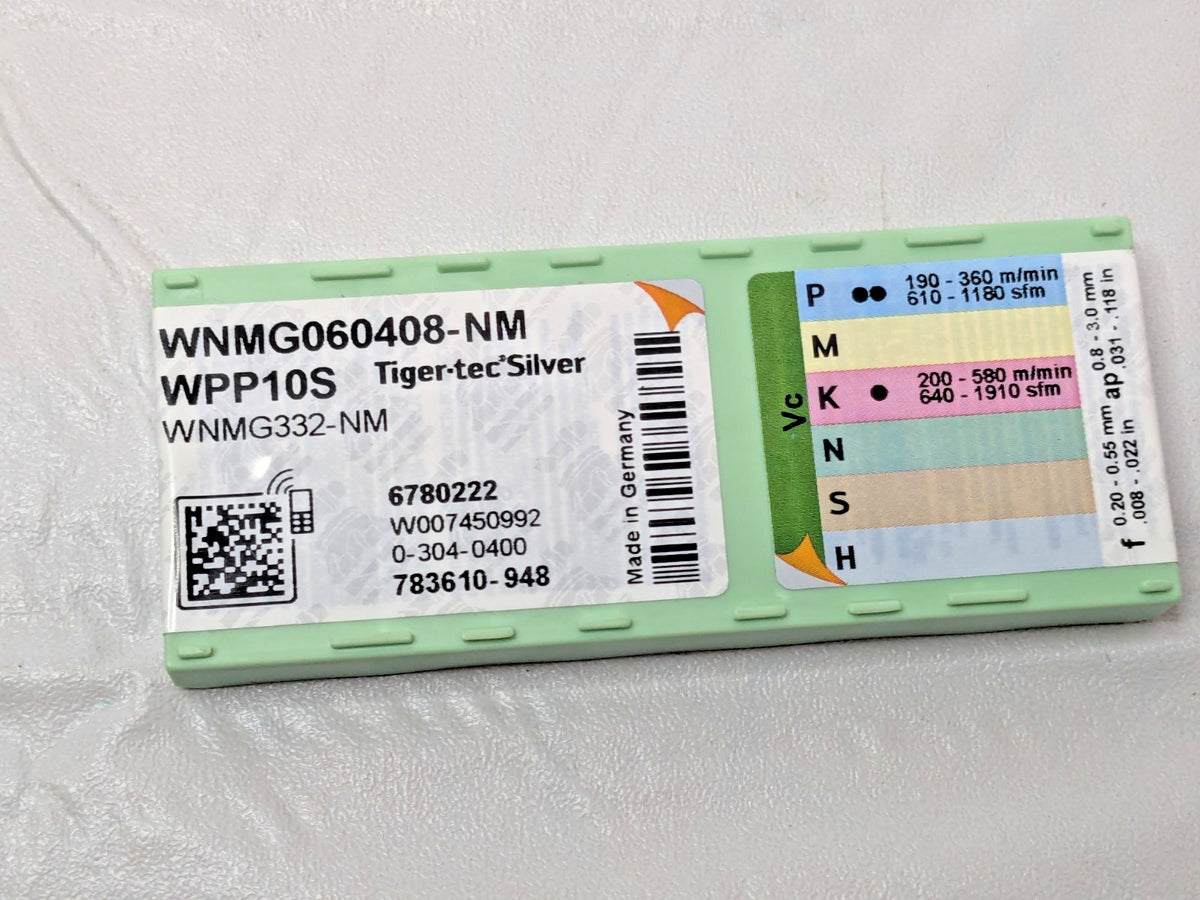 Walter Turning Inserts WNMG060408-NM WPP10S QTY 10 Pcs 6780222