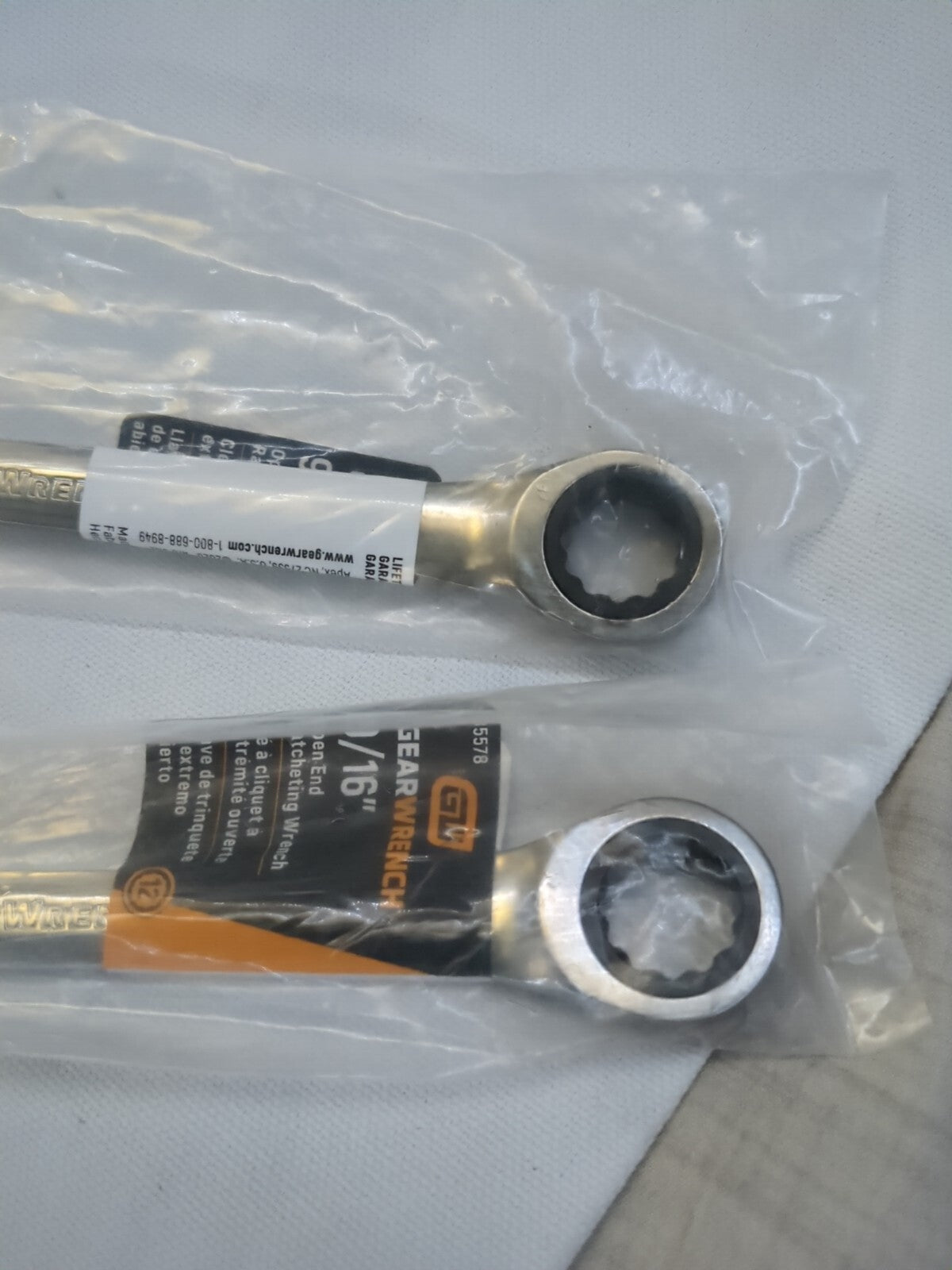GEARWRENCH Combination Wrench 2pk 9/16" Head Size 15 deg Offset 85578