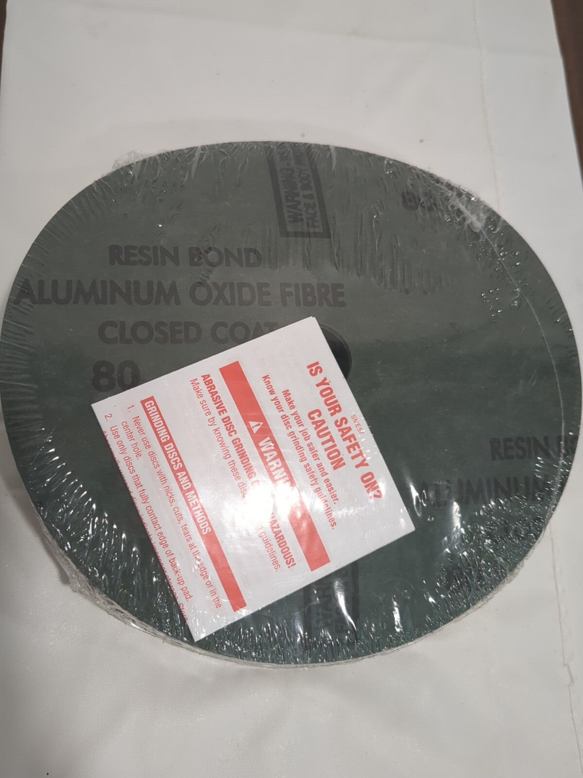 NORTON 25pk Fiber Disc 7" Disc Dia 7/8" Hole Arbor Hole 80 Grit Alumin