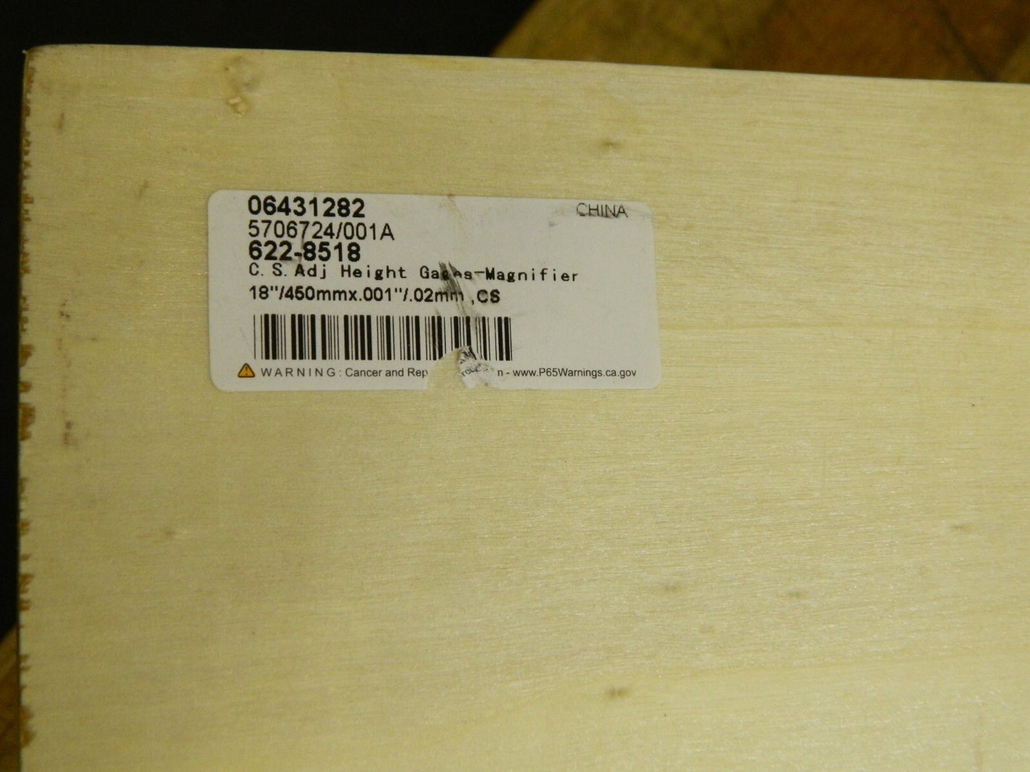 Vernier Height Gage 0 to 18 In Measurement 0.001 In Graduation 622-8518