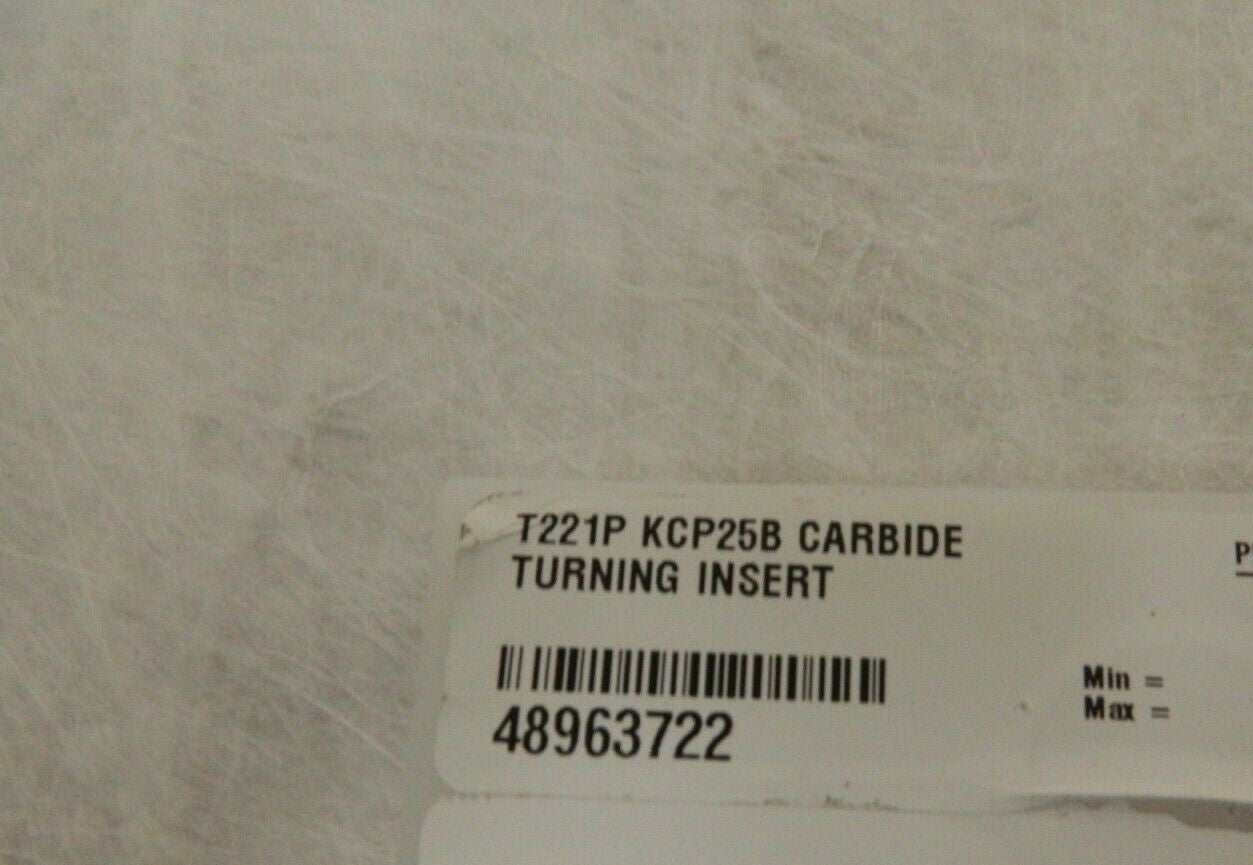 Kennametal T221P KCP25B Carbide Turning Insert Box of 10 6151564