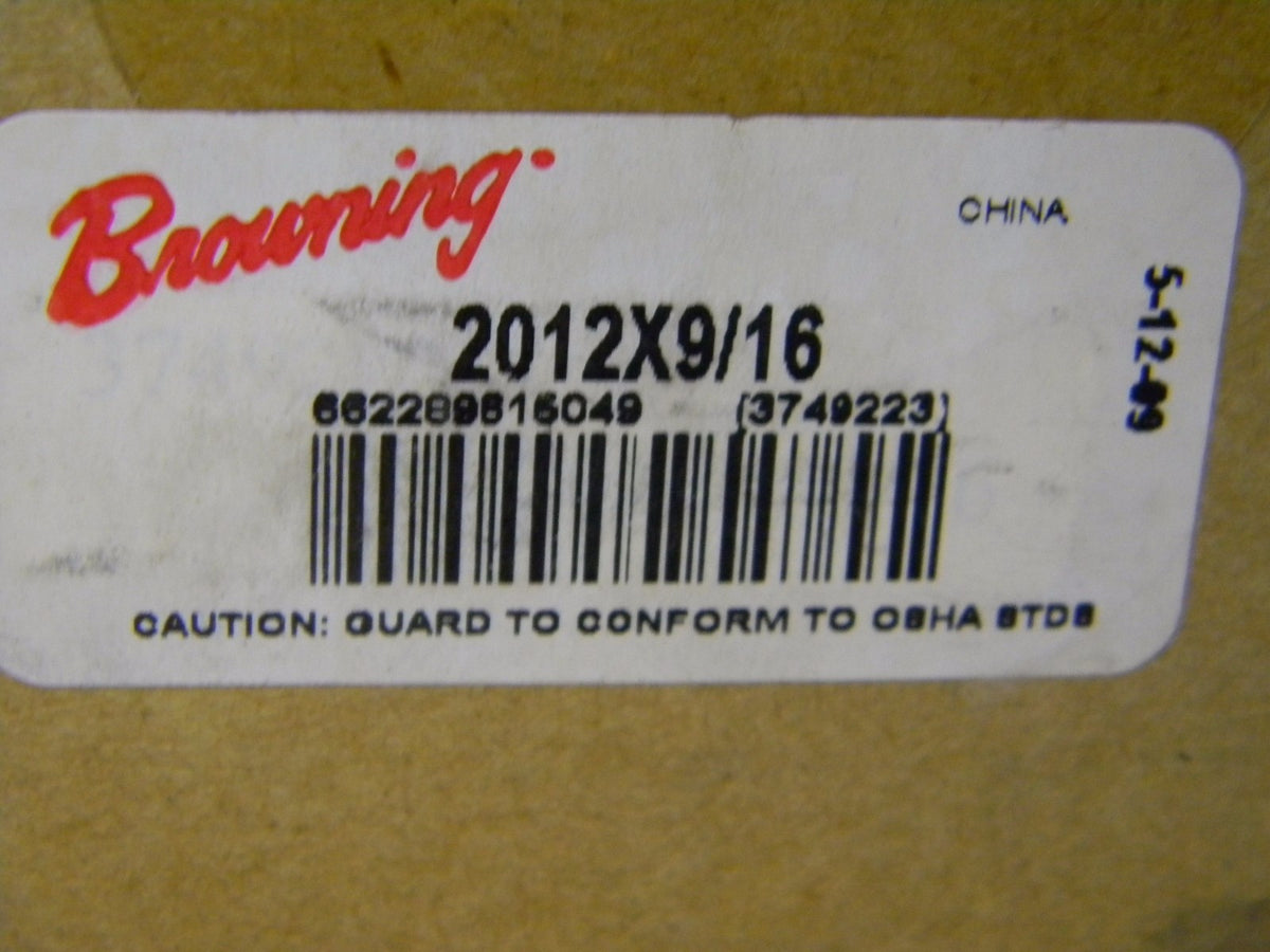 Browning Sprocket Bushing 9/16" Bore Tapered Lock #2012X9/16