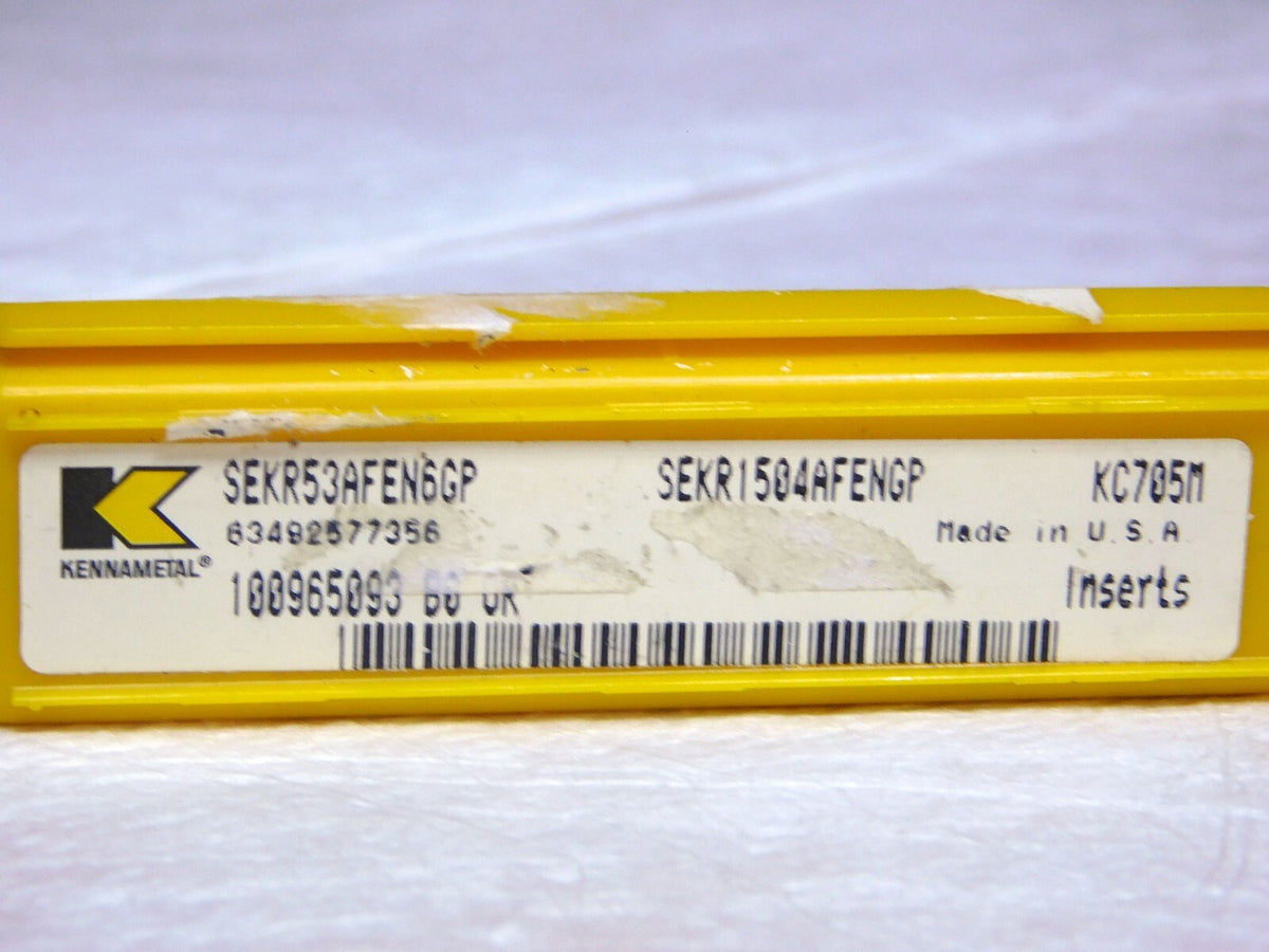 Kennametal Carbide Milling Inserts SEKR1504AFENGP Grade-KC705M Qty-5
