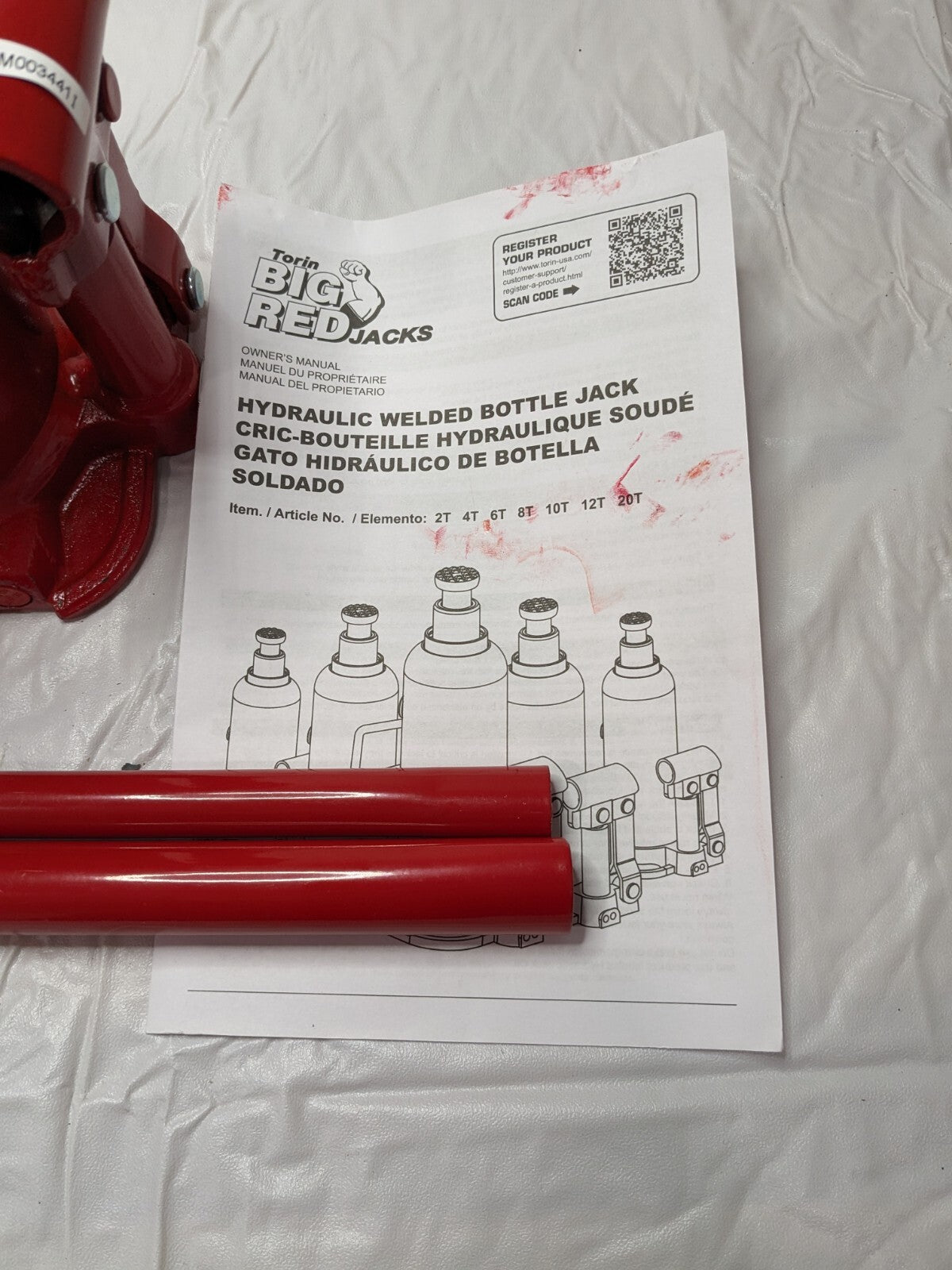 Big Red Torin 12 Ton Portable Bottle Jack Heavy Duty T91203B