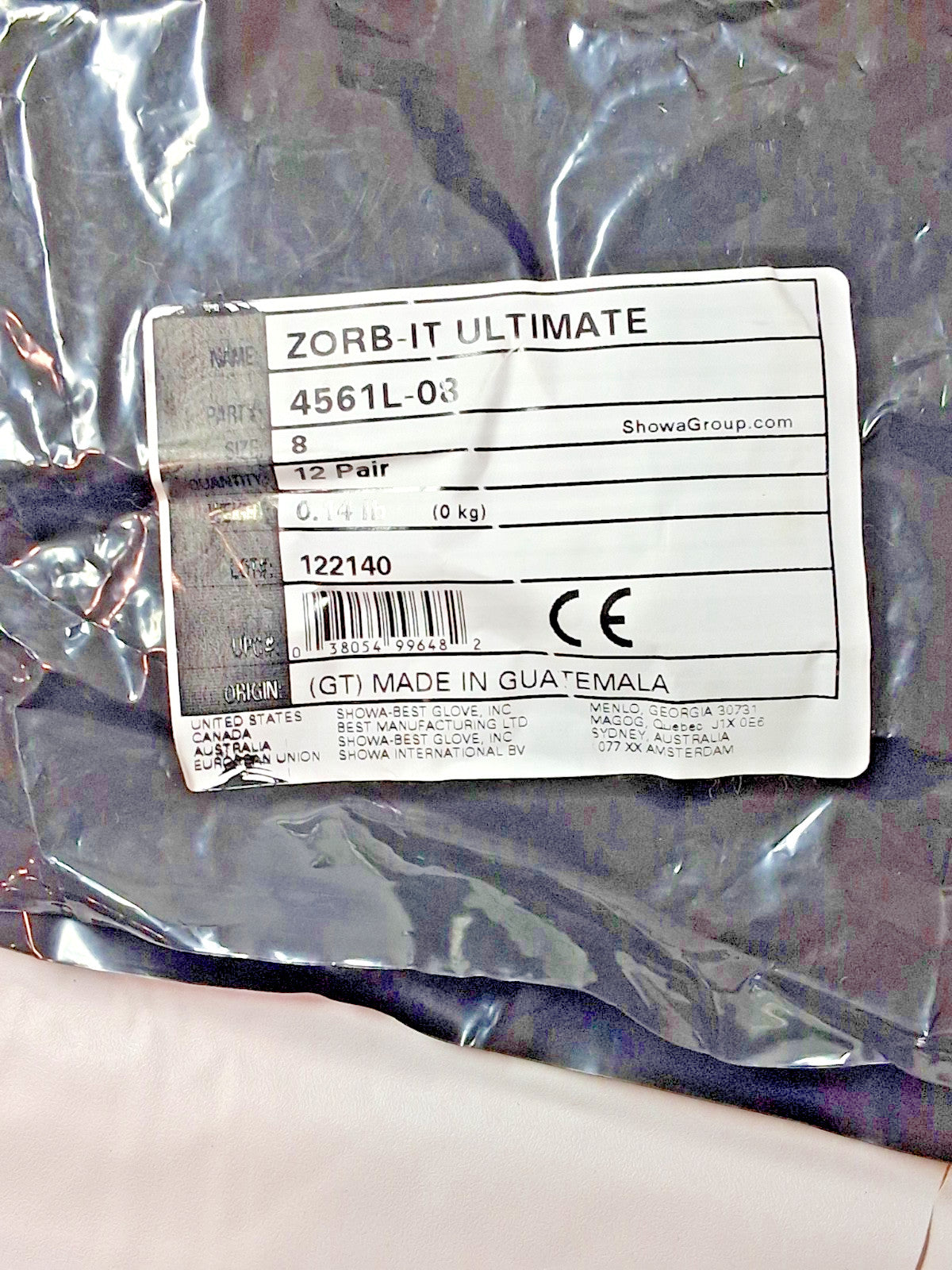 SHOWA Nitrile Cut Resistant Gloves Size 8 A4 QTY 12 Pair 4561L-08